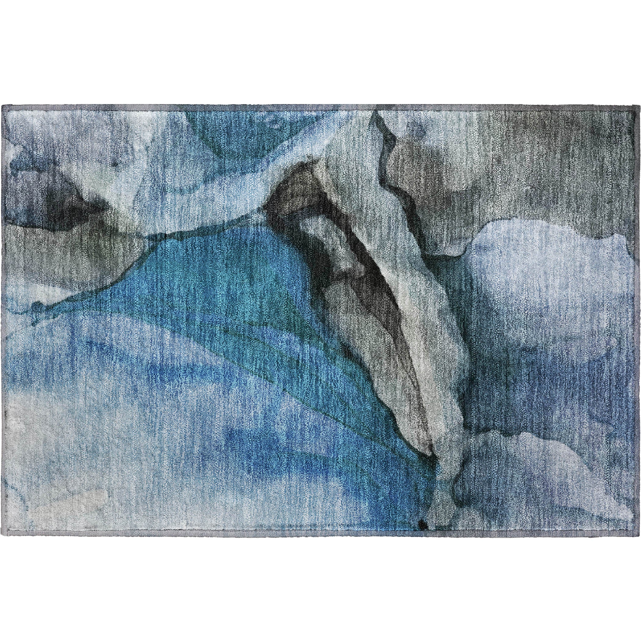 Tbilisi Machine Washable Transitional Blue Rug 1'8" x 2'6" #shape_Rectangle
