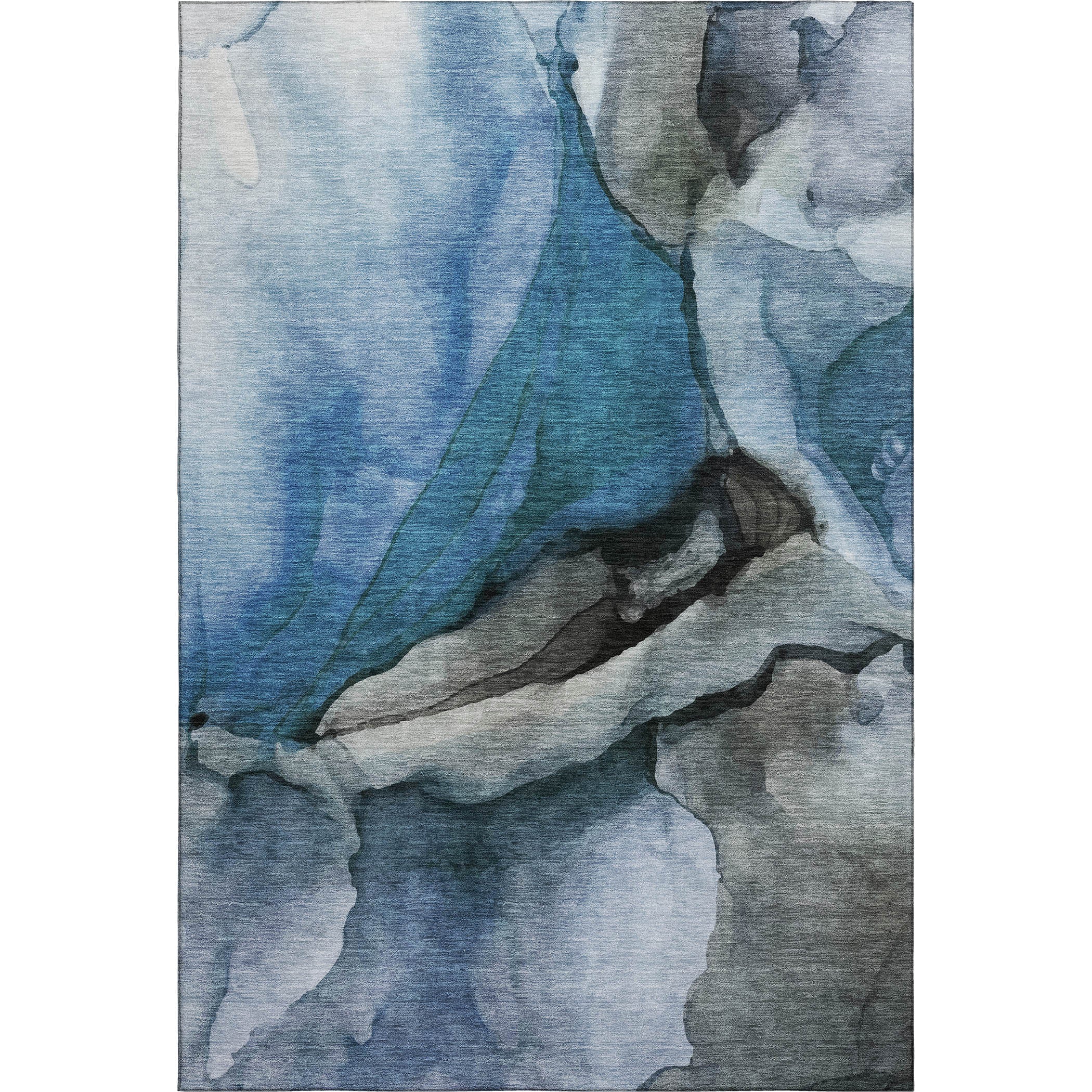 Tbilisi Machine Washable Transitional Blue Rug 2'6" x 3'10" #shape_Rectangle