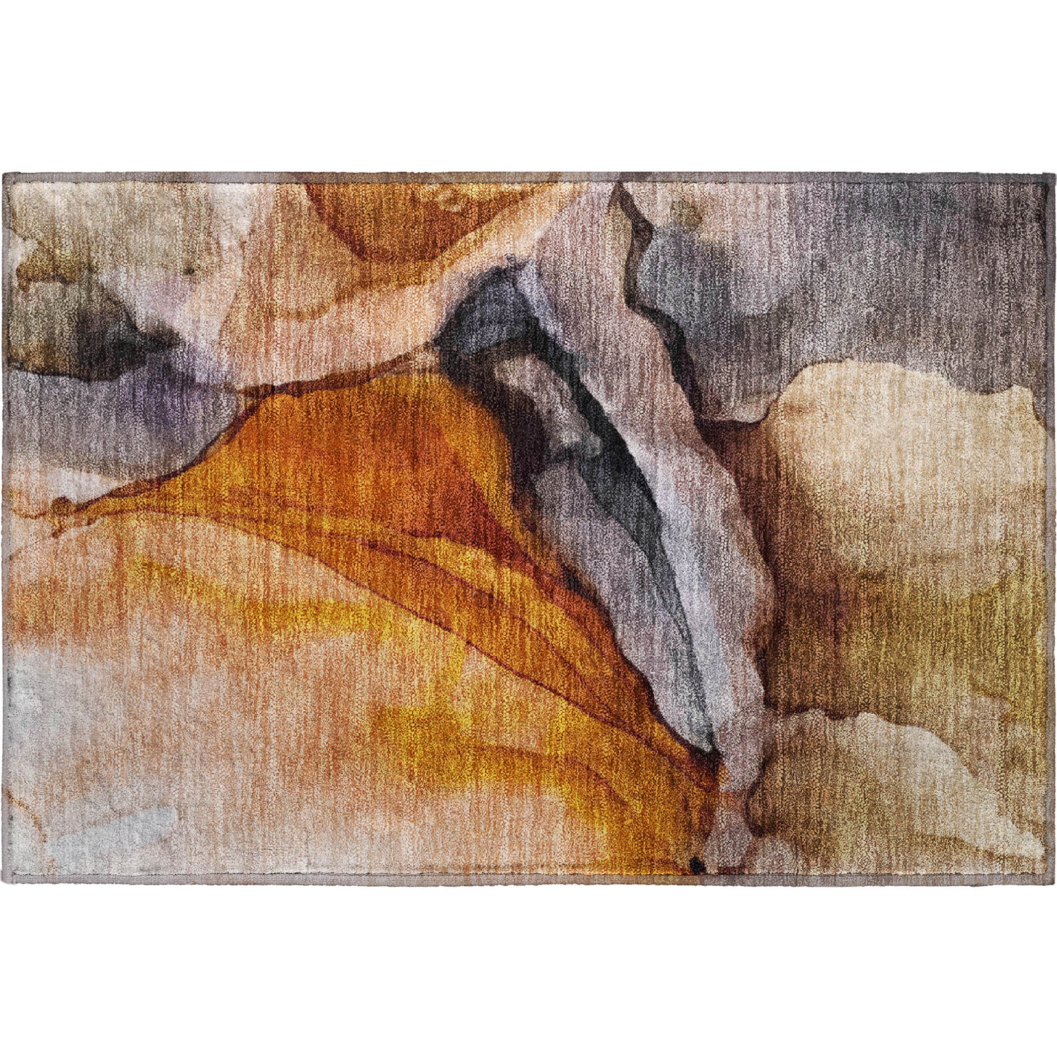 Tbilisi Machine Washable Transitional Paprika Orange Rug 1'8" x 2'6" #shape_Rectangle