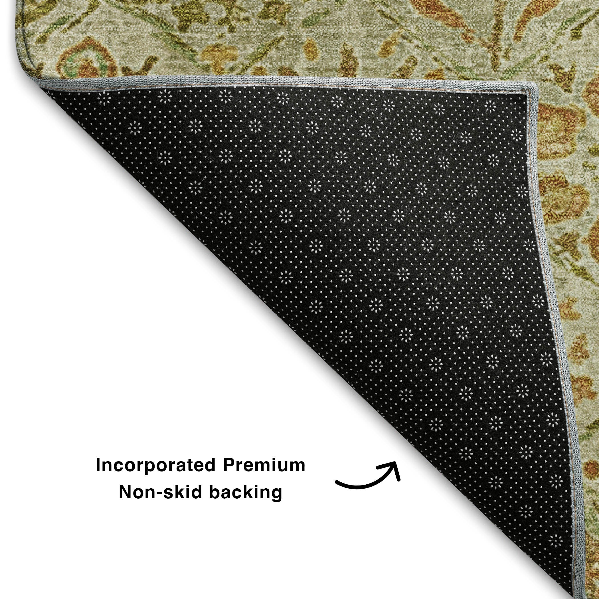 Split Machine Washable Transitional Beige Brown Rug 1'8" x 2'6" #shape_Rectangle