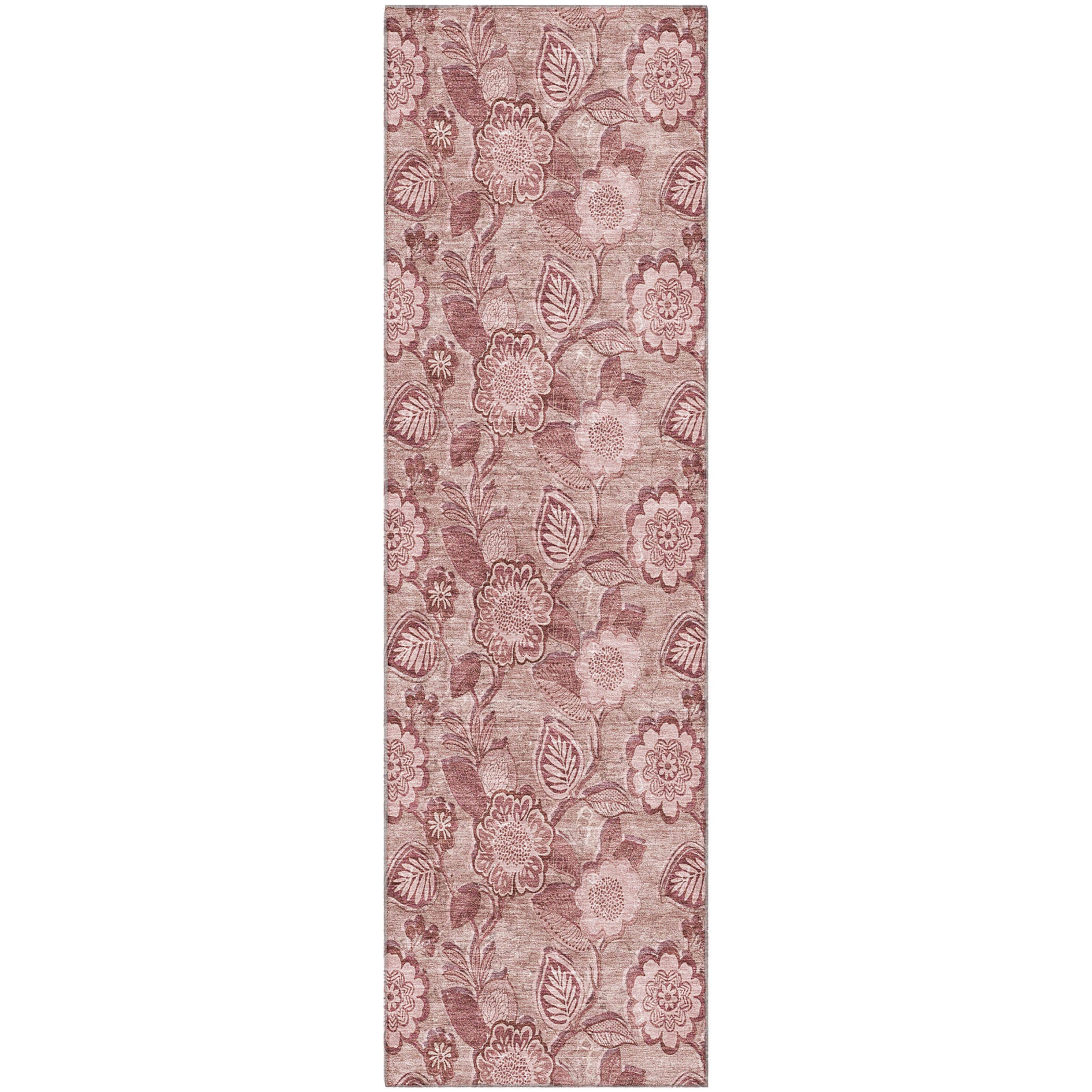 Mdina Machine Washable Transitional Blush Pink Rug 2'3" x 7'6" #shape_Runner