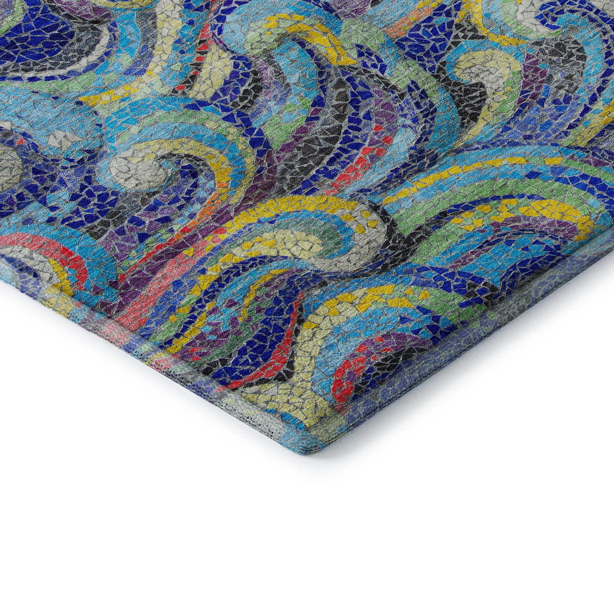 Kotor Machine Washable Coastal Ocean Blue Rug 1'8" x 2'6" #shape_Rectangle