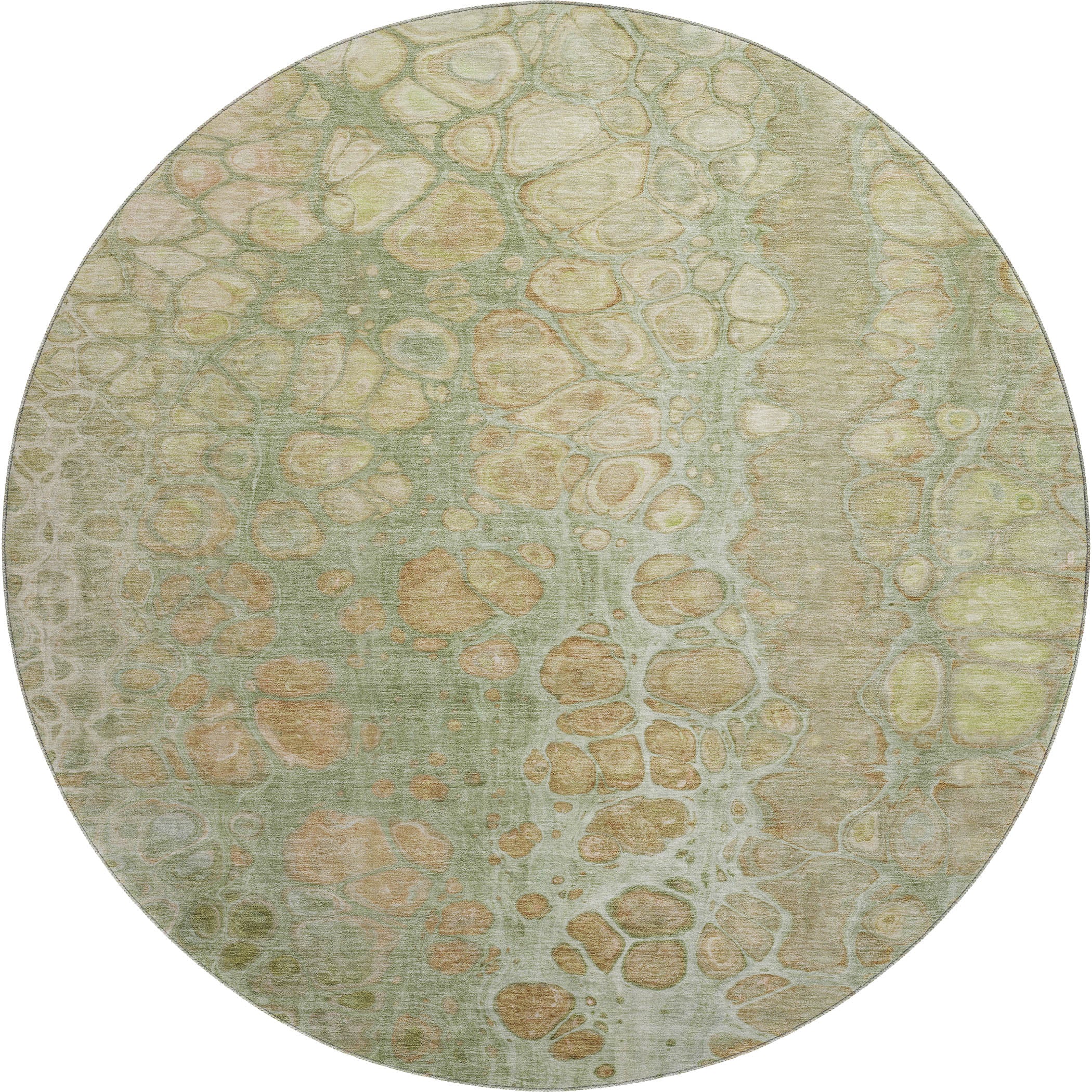 Jaipur Machine Washable Transitional Aloe Green Rug 8' x 8' #shape_Round