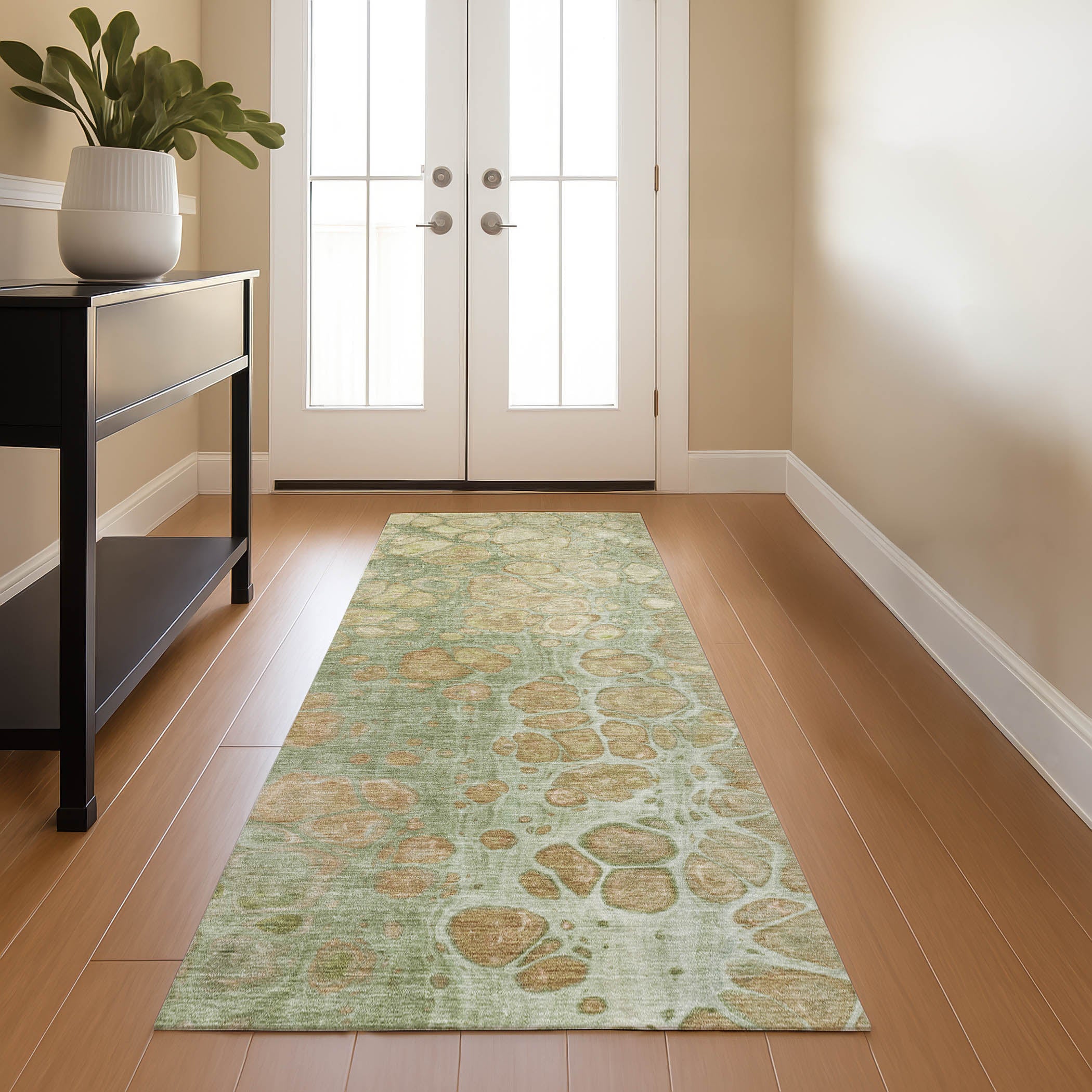 Jaipur Machine Washable Transitional Aloe Green Rug 2'3" x 7'6" #shape_Runner