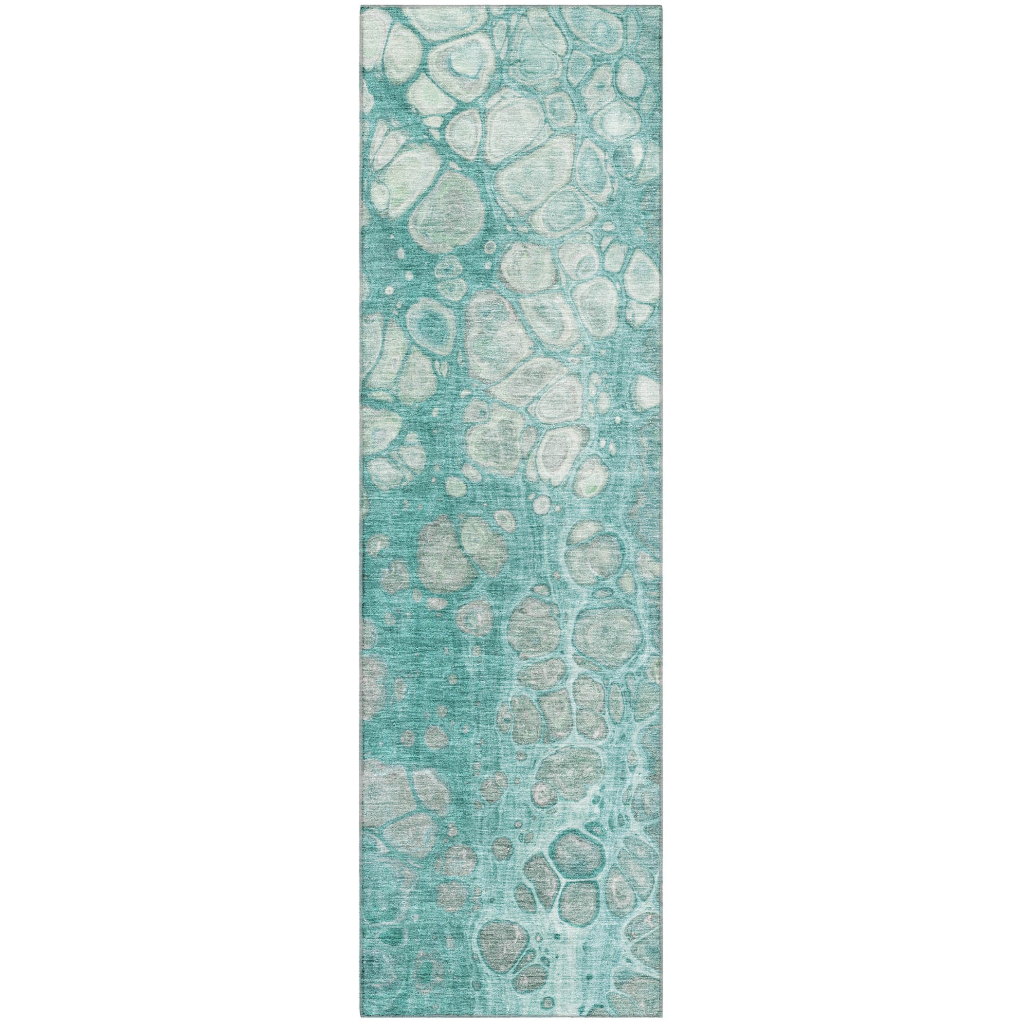 Jaipur Machine Washable Transitional Aqua Teal Rug 2'3" x 7'6" #shape_Runner