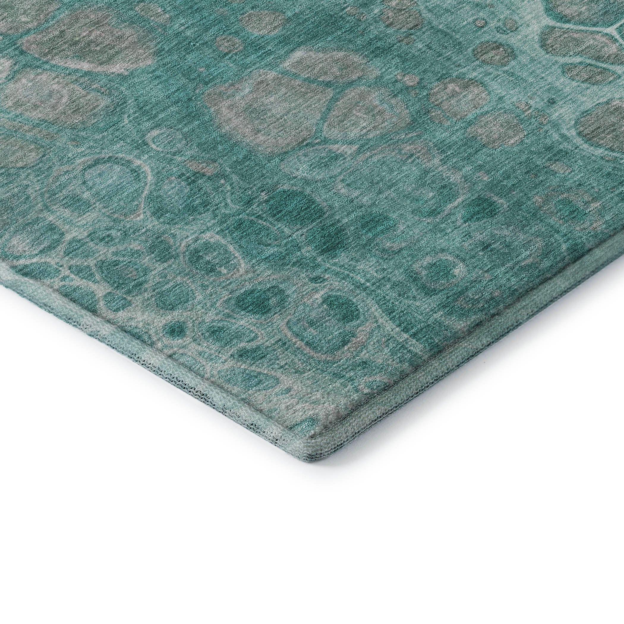 Jaipur Machine Washable Transitional Aqua Teal Rug 1'8" x 2'6" #shape_Rectangle