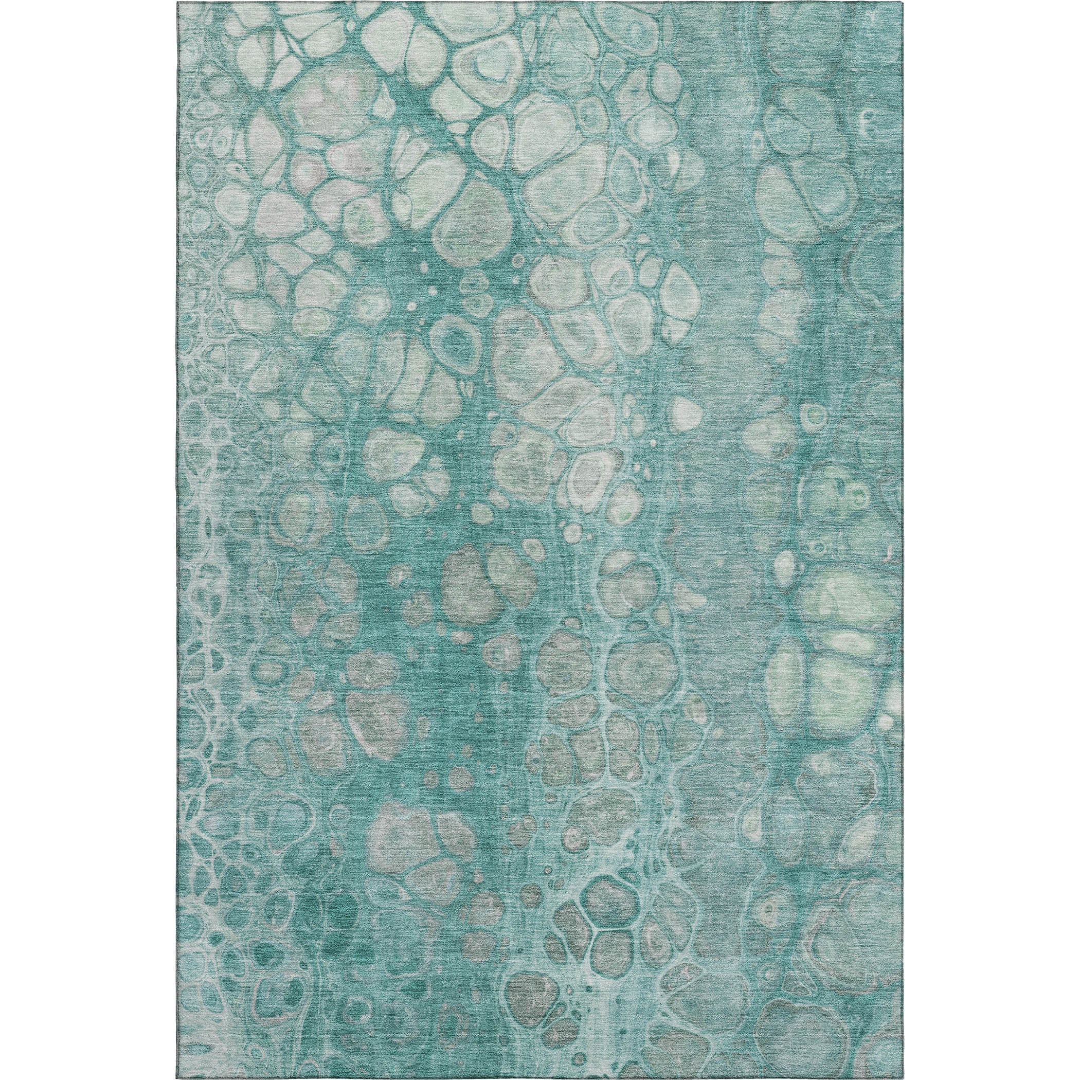 Jaipur Machine Washable Transitional Aqua Teal Rug 2'6" x 3'10" #shape_Rectangle