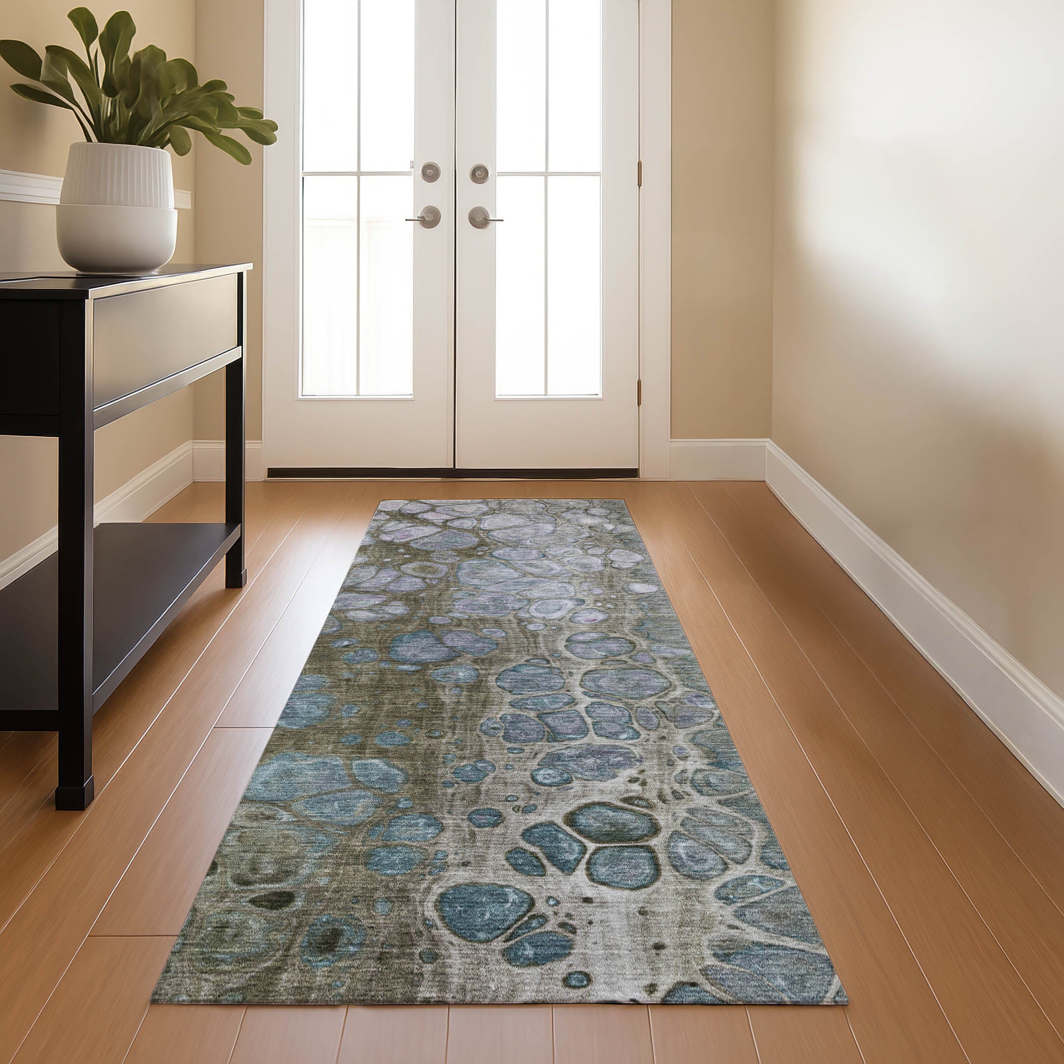 Jaipur Machine Washable Transitional Brown Rug 2'3" x 7'6" #shape_Runner