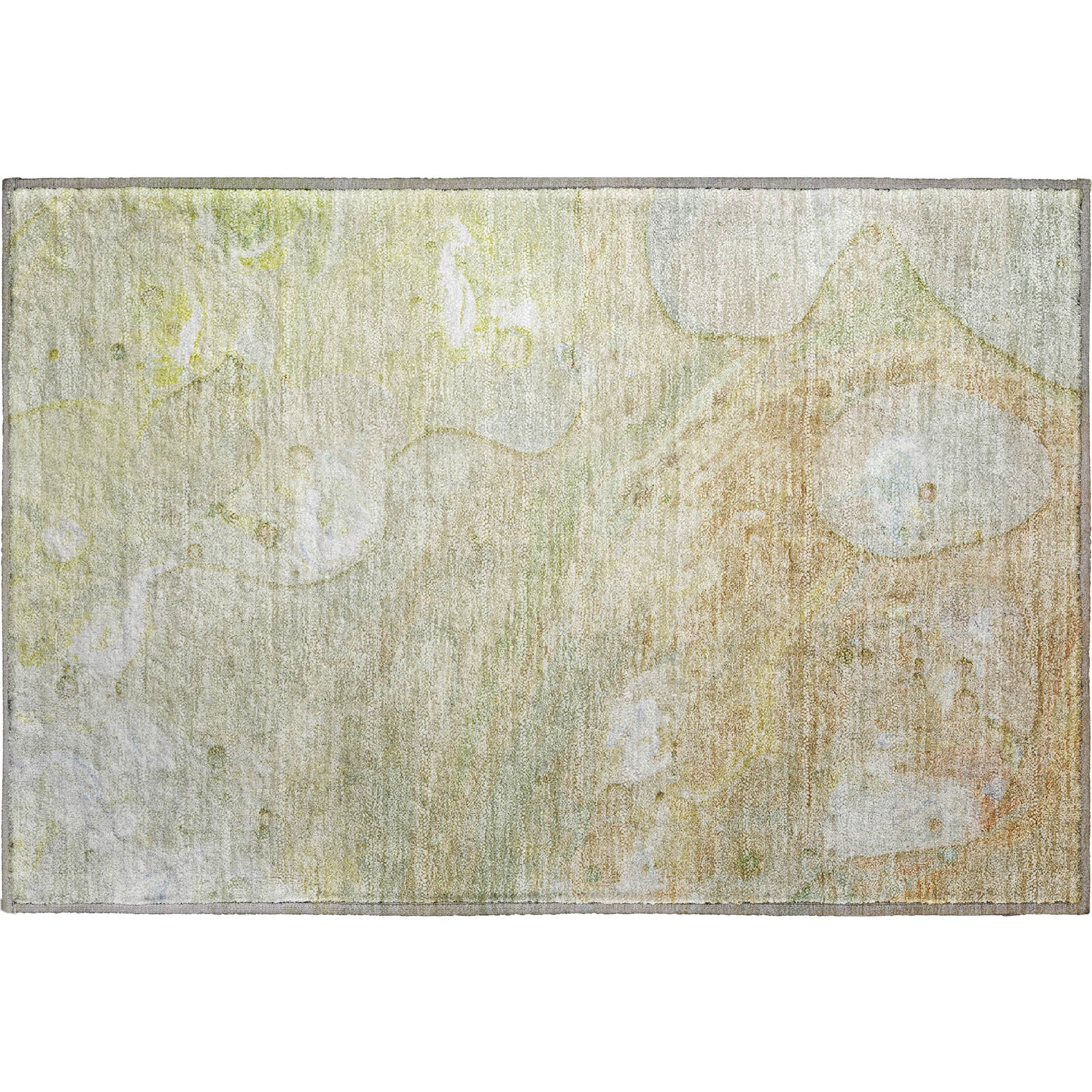 Kyoto Machine Washable Transitional Linen Ivory Rug 1'8" x 2'6" #shape_Rectangle