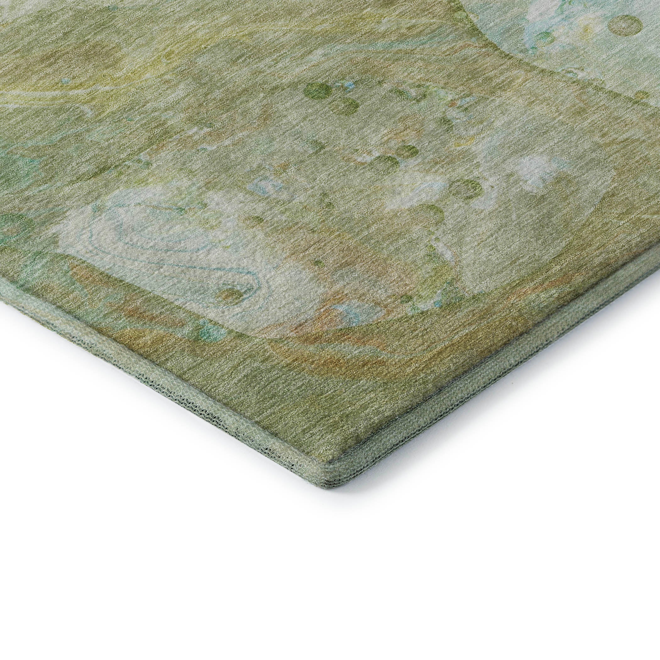 Kyoto Machine Washable Transitional Sage Green Rug 1'8" x 2'6" #shape_Rectangle
