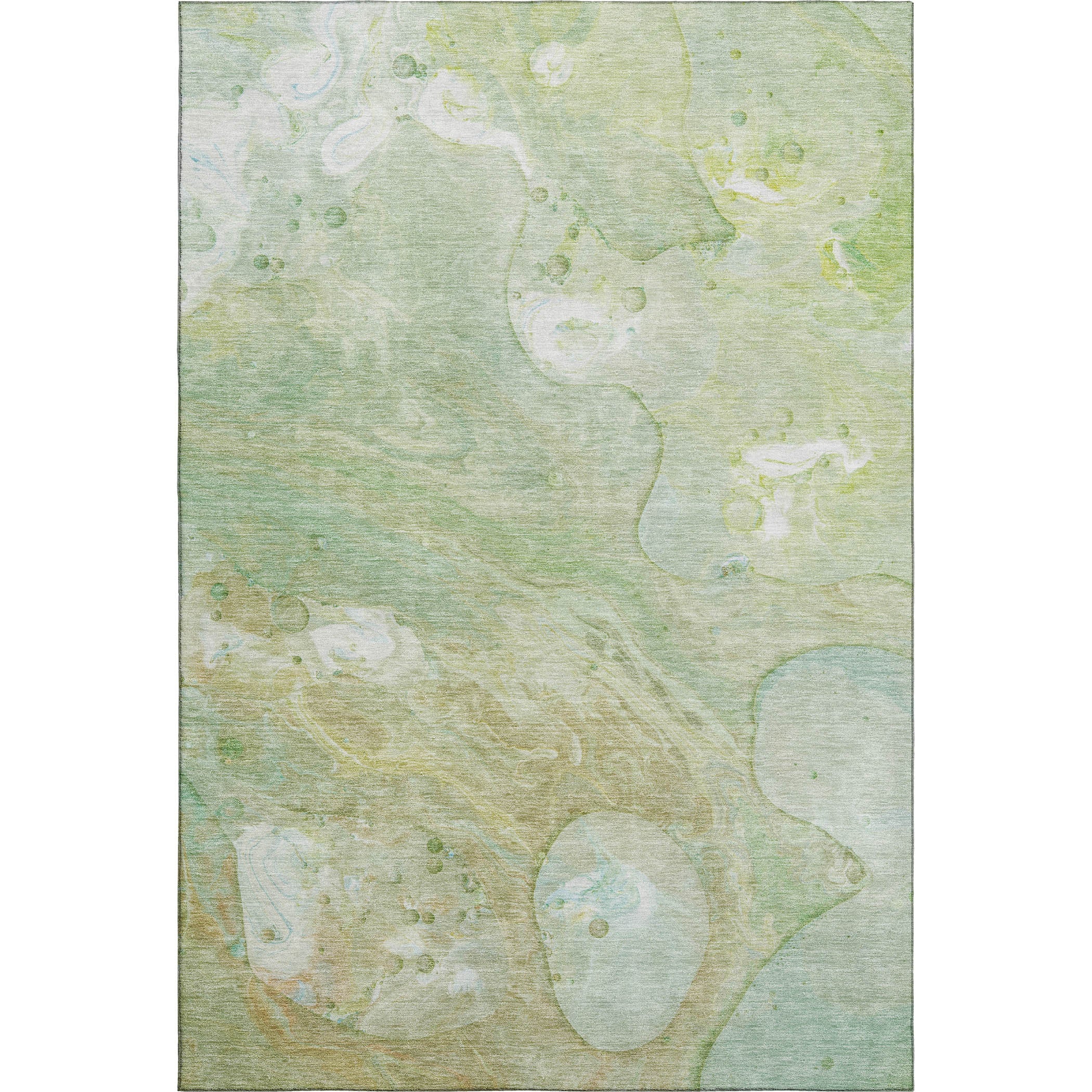 Kyoto Machine Washable Transitional Sage Green Rug 2'6" x 3'10" #shape_Rectangle