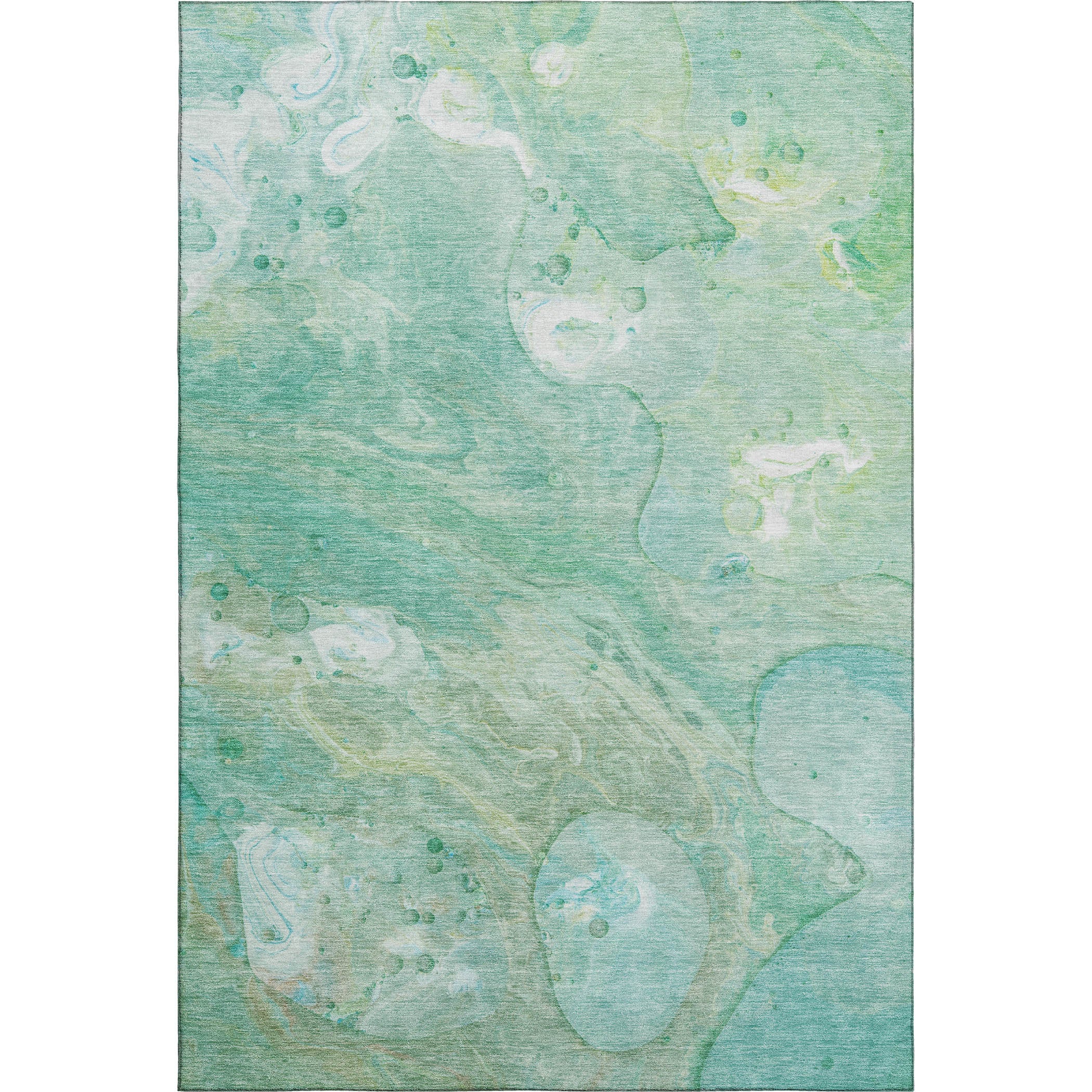 Kyoto Machine Washable Transitional Teal Rug 2'6" x 3'10" #shape_Rectangle