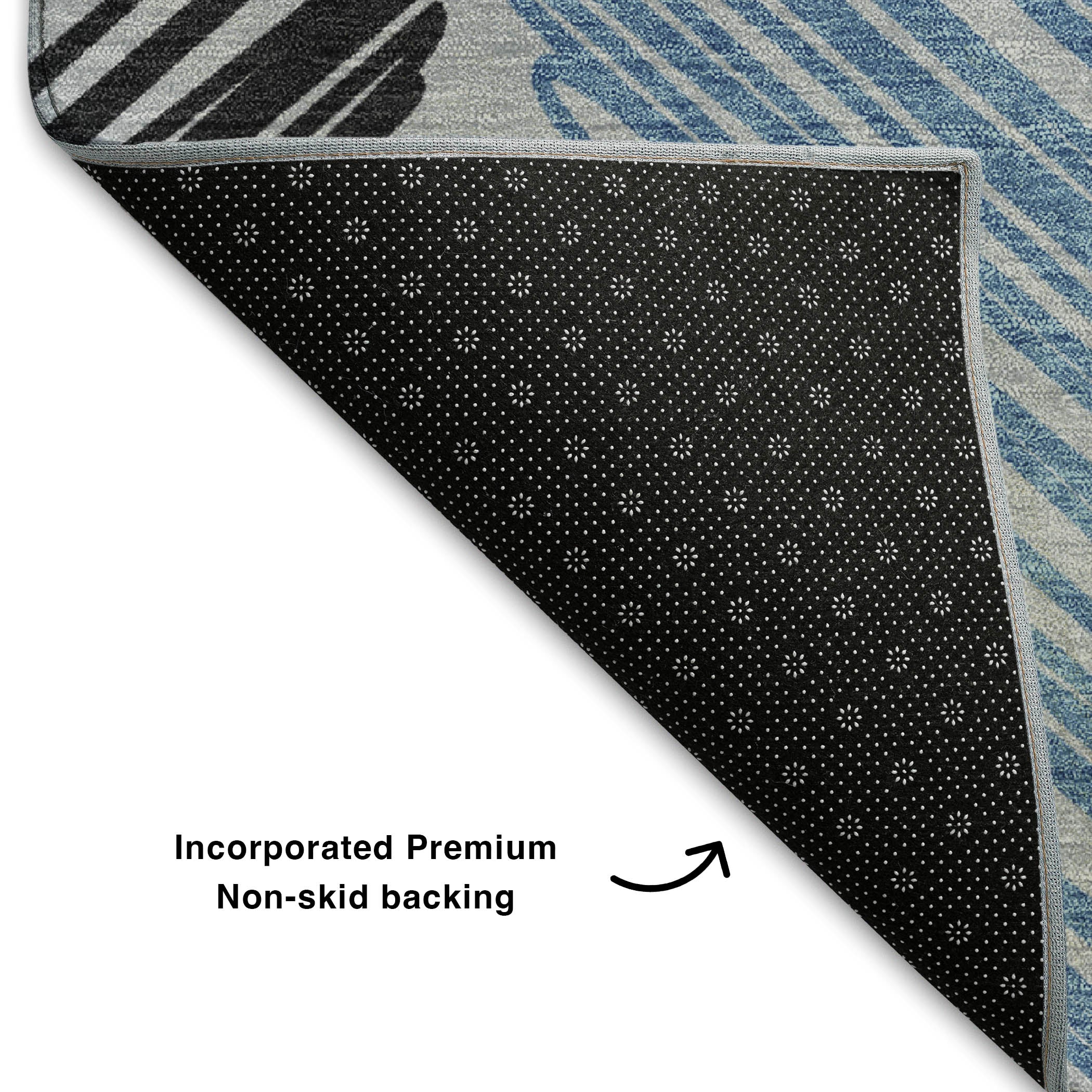 Tbilisi Machine Washable Transitional Blue Rug 1'8" x 2'6" #shape_Rectangle