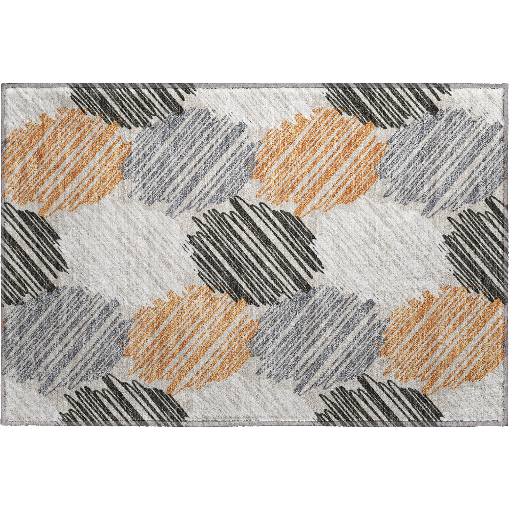 Tbilisi Machine Washable Transitional Copper Orange Rug 1'8" x 2'6" #shape_Rectangle