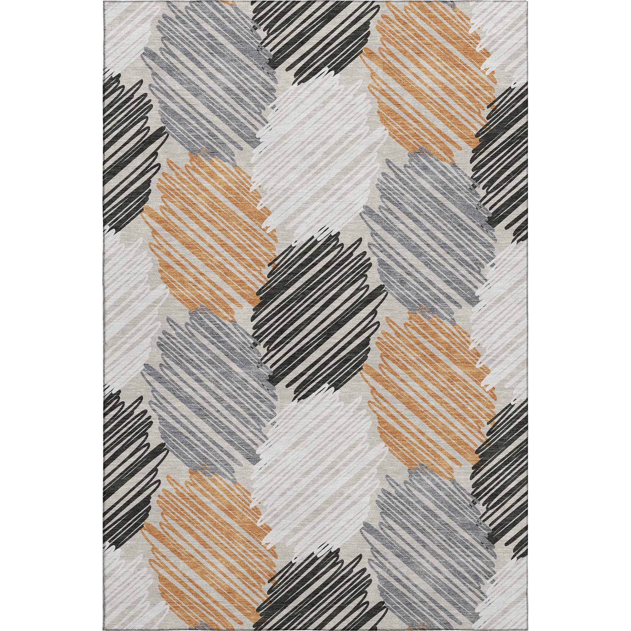 Tbilisi Machine Washable Transitional Copper Orange Rug 2'6" x 3'10" #shape_Rectangle
