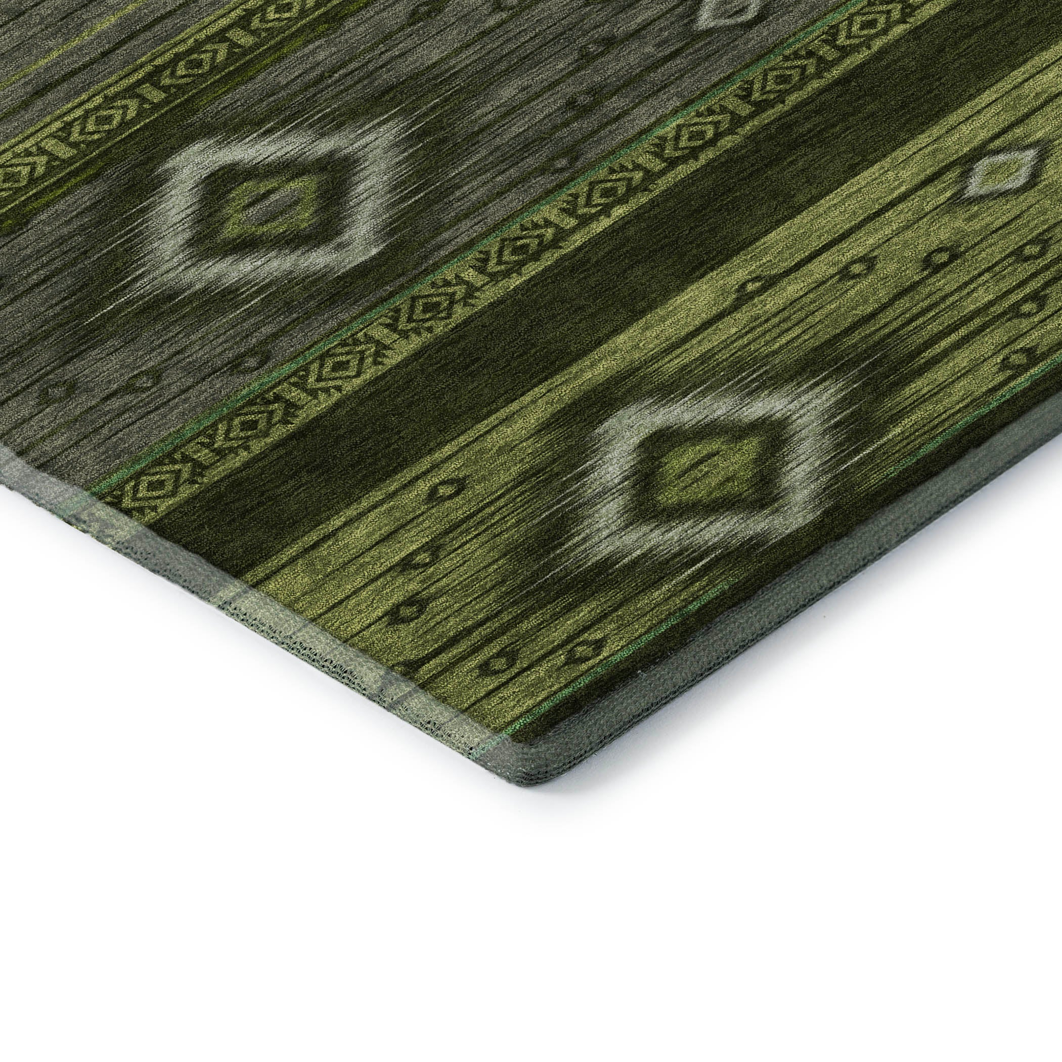 Bruges Machine Washable Transitional Aloe Green Rug 1'8" x 2'6" #shape_Rectangle