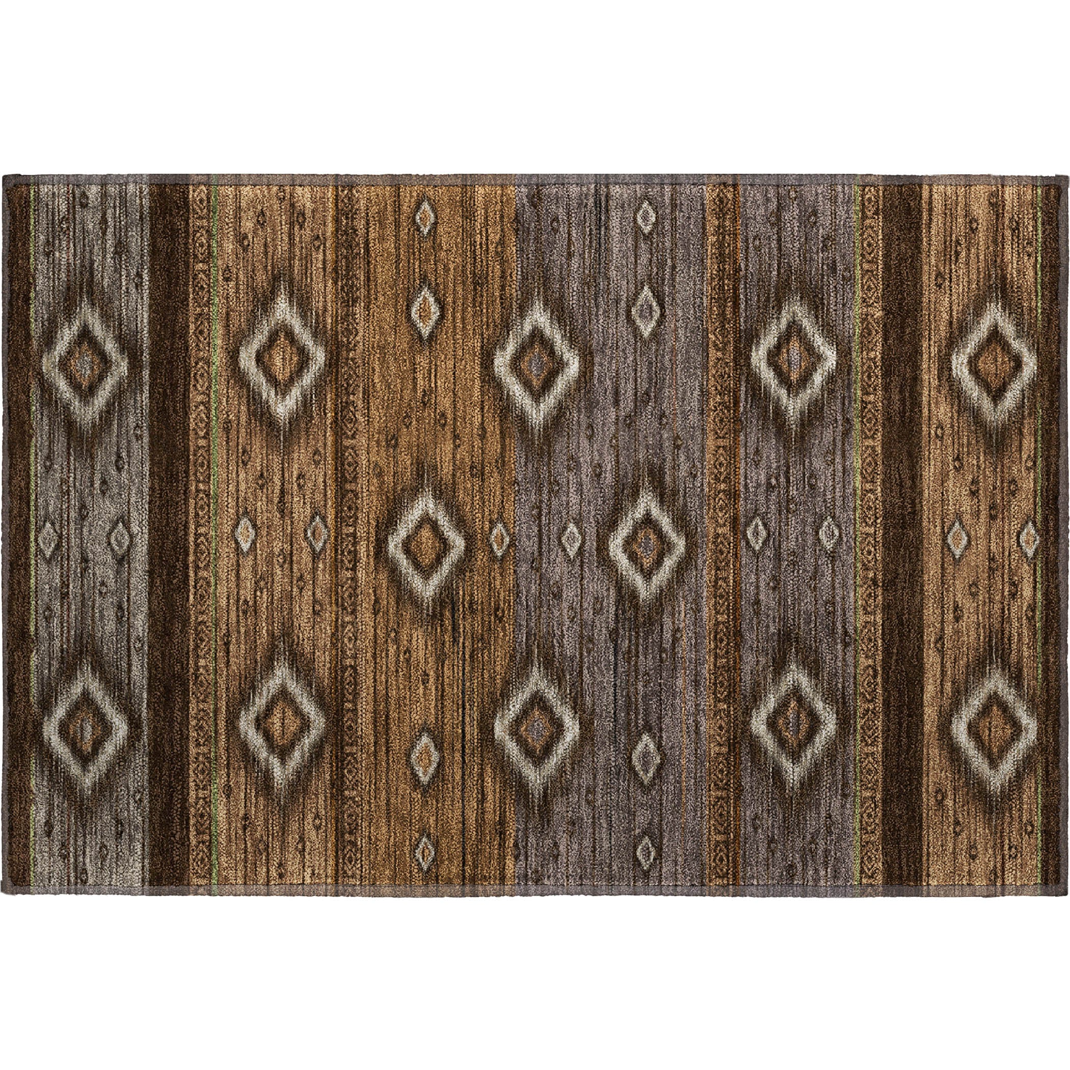 Bruges Machine Washable Transitional Chocolate Brown Rug 1'8" x 2'6" #shape_Rectangle