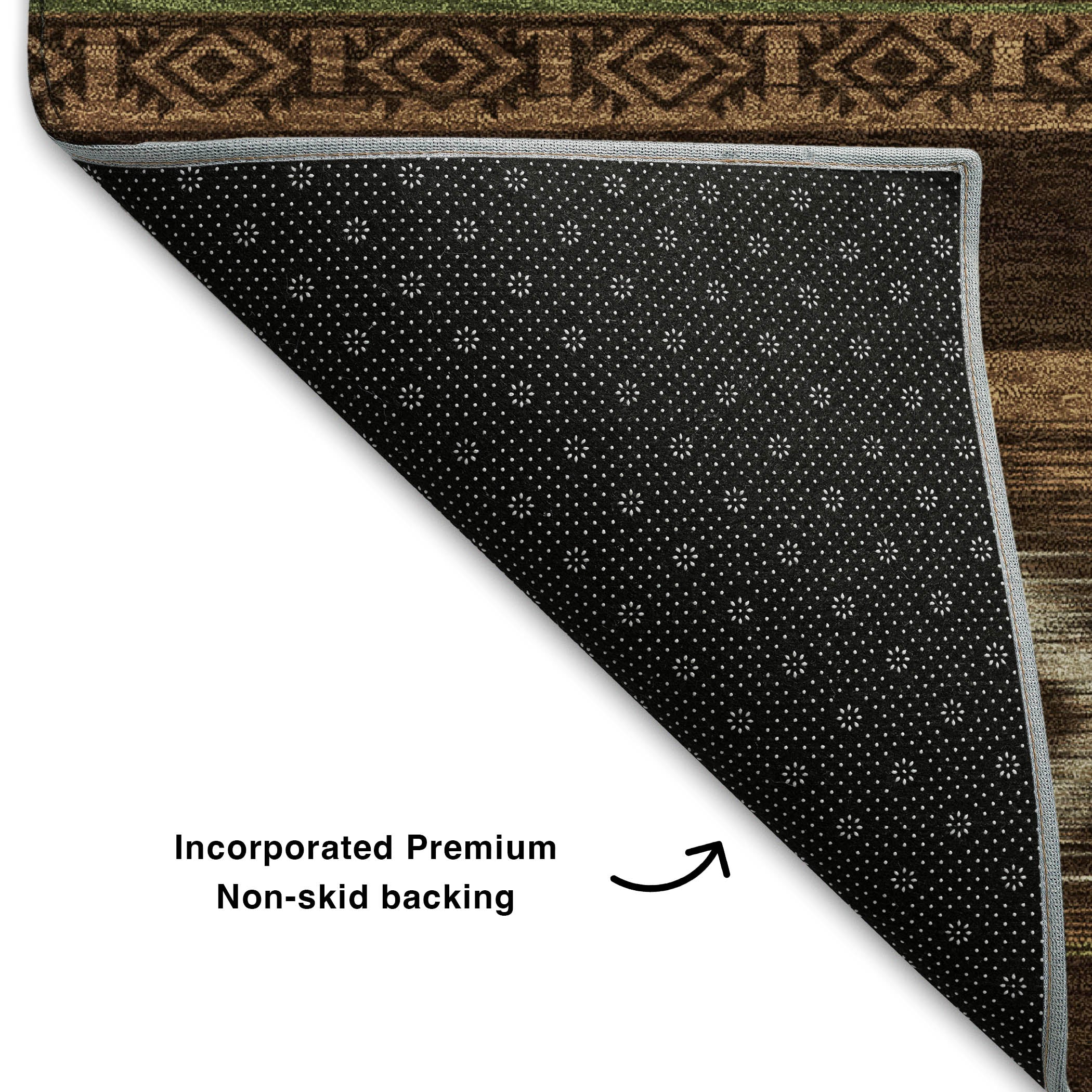 Bruges Machine Washable Transitional Chocolate Brown Rug 1'8" x 2'6" #shape_Rectangle