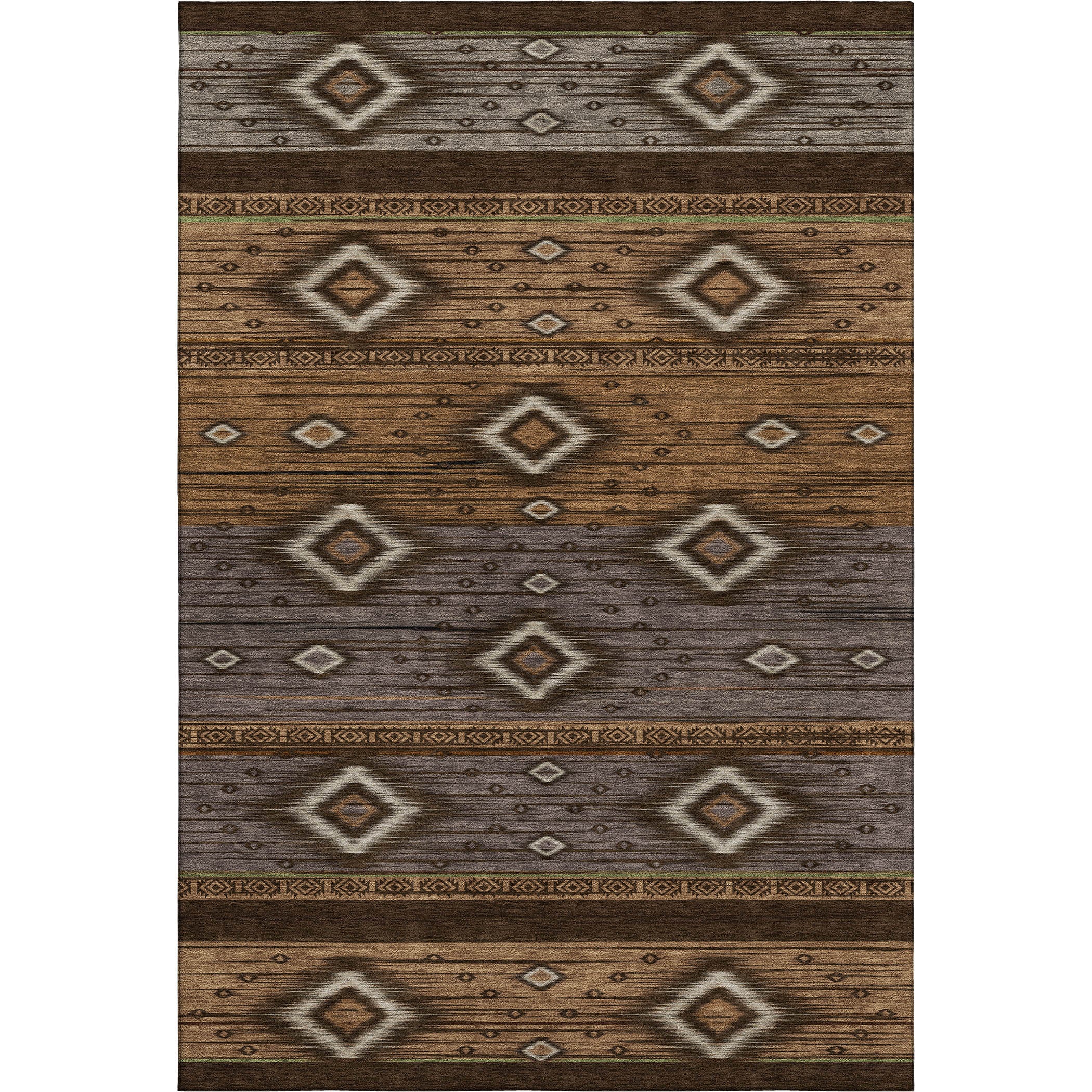 Bruges Machine Washable Transitional Chocolate Brown Rug 2'6" x 3'10" #shape_Rectangle