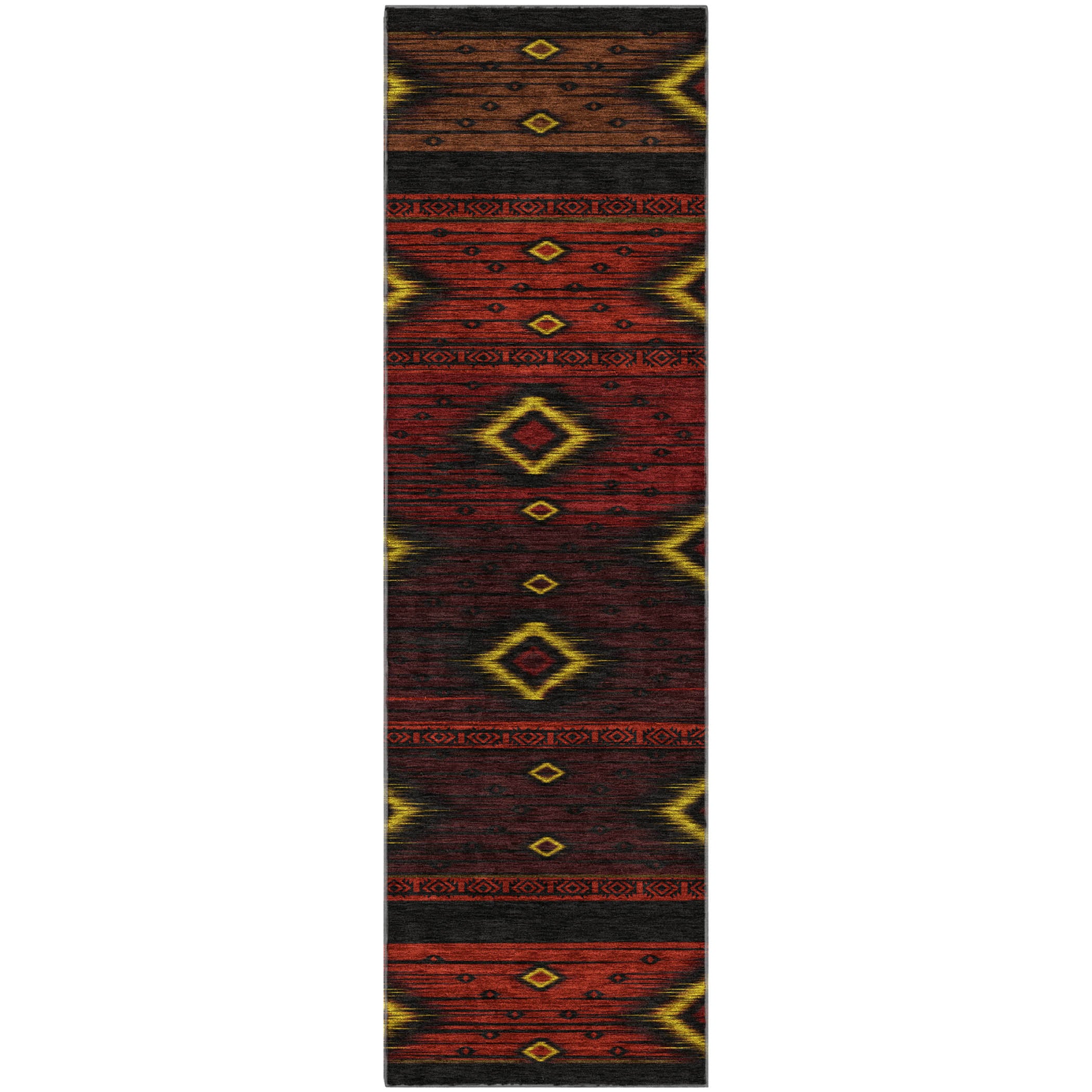 Bruges Machine Washable Transitional Red Rug 2'3" x 7'6" #shape_Runner
