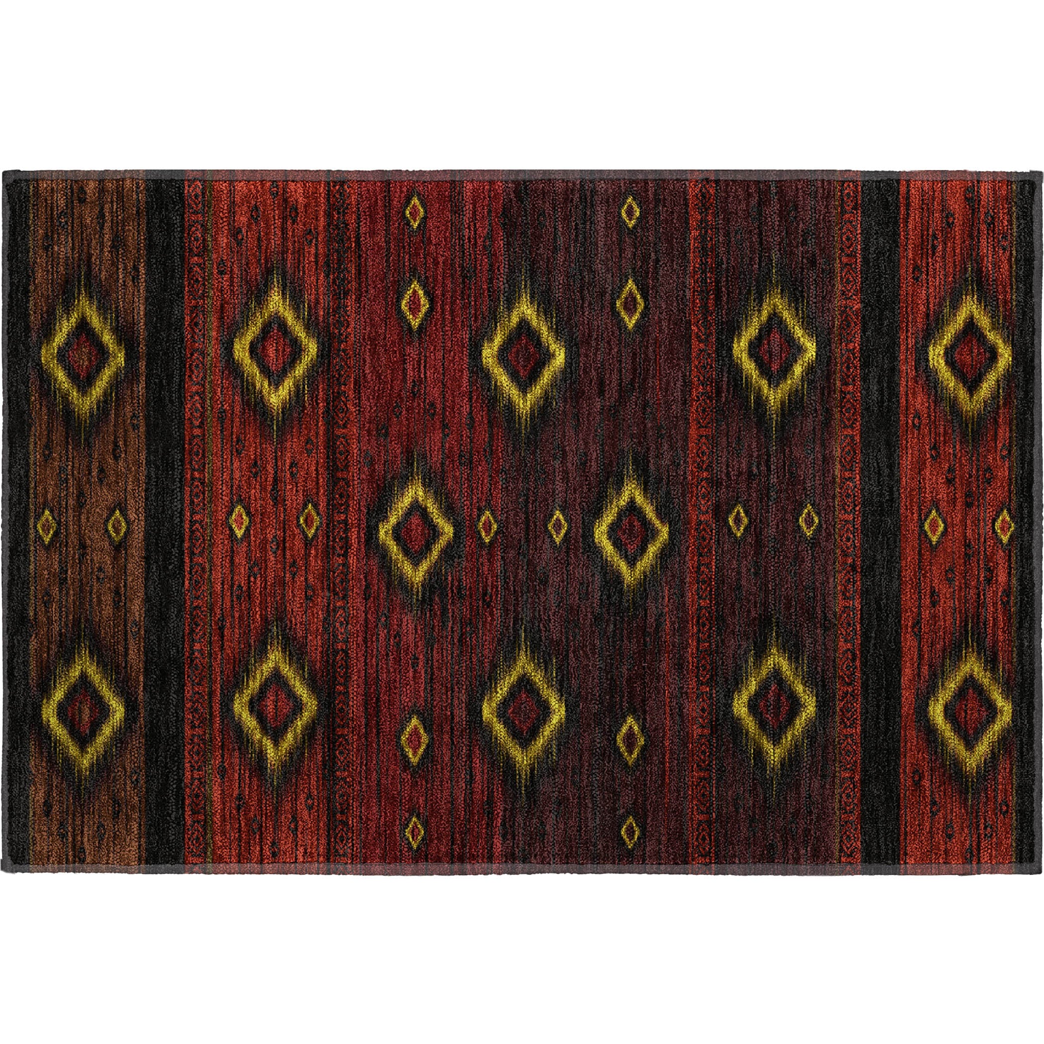 Bruges Machine Washable Transitional Red Rug 1'8" x 2'6" #shape_Rectangle