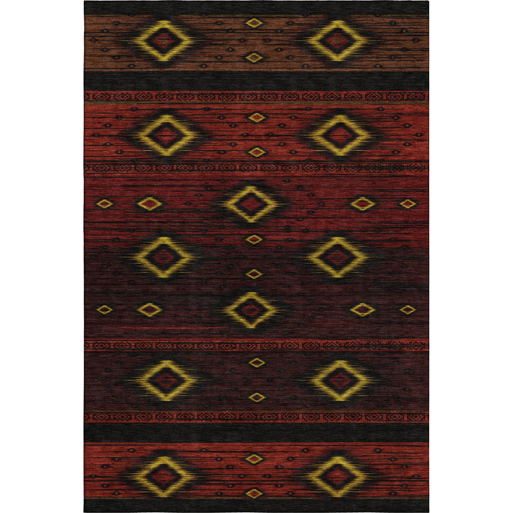 Bruges Machine Washable Transitional Red Rug 2'6" x 3'10" #shape_Rectangle