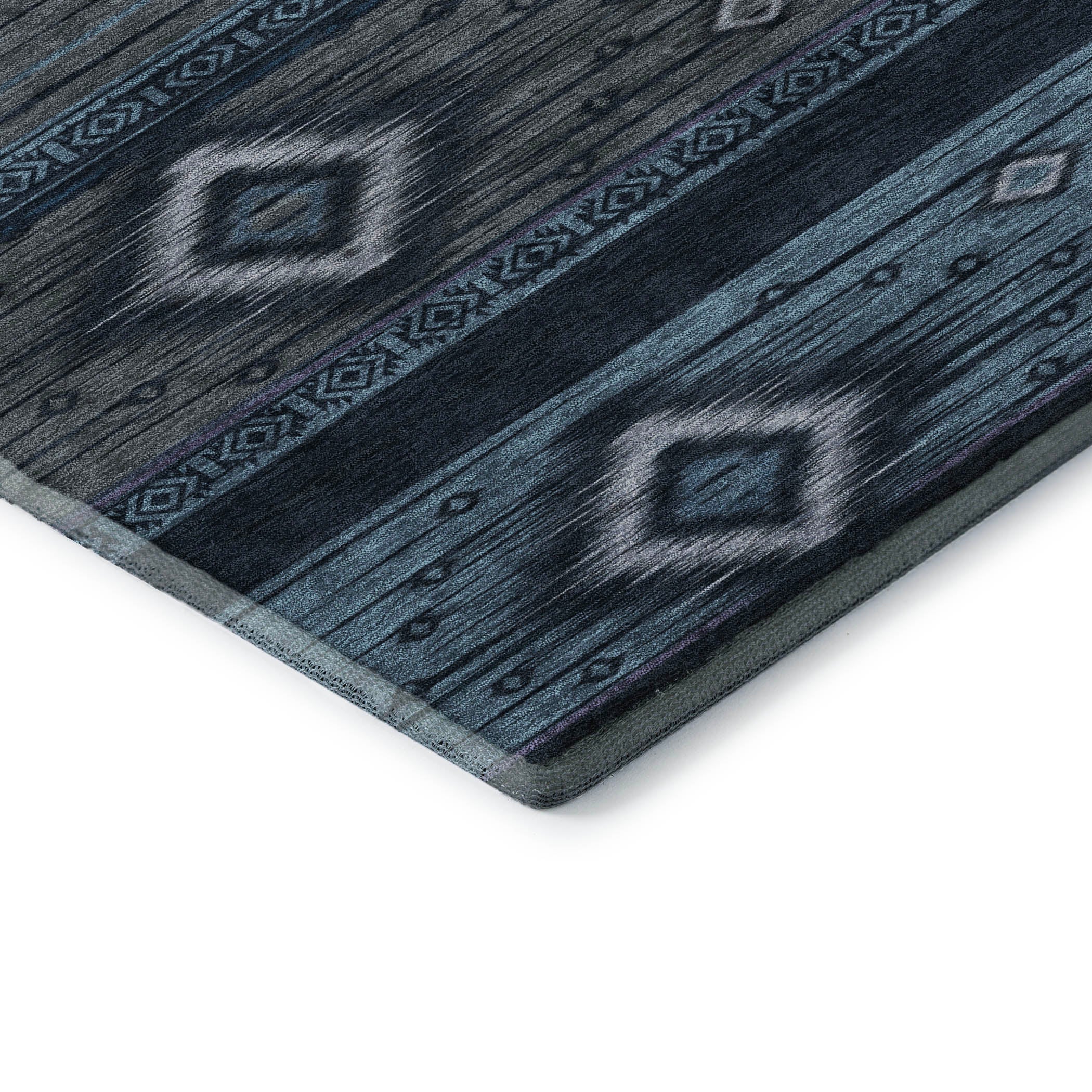 Bruges Machine Washable Transitional Teal Rug 1'8" x 2'6" #shape_Rectangle