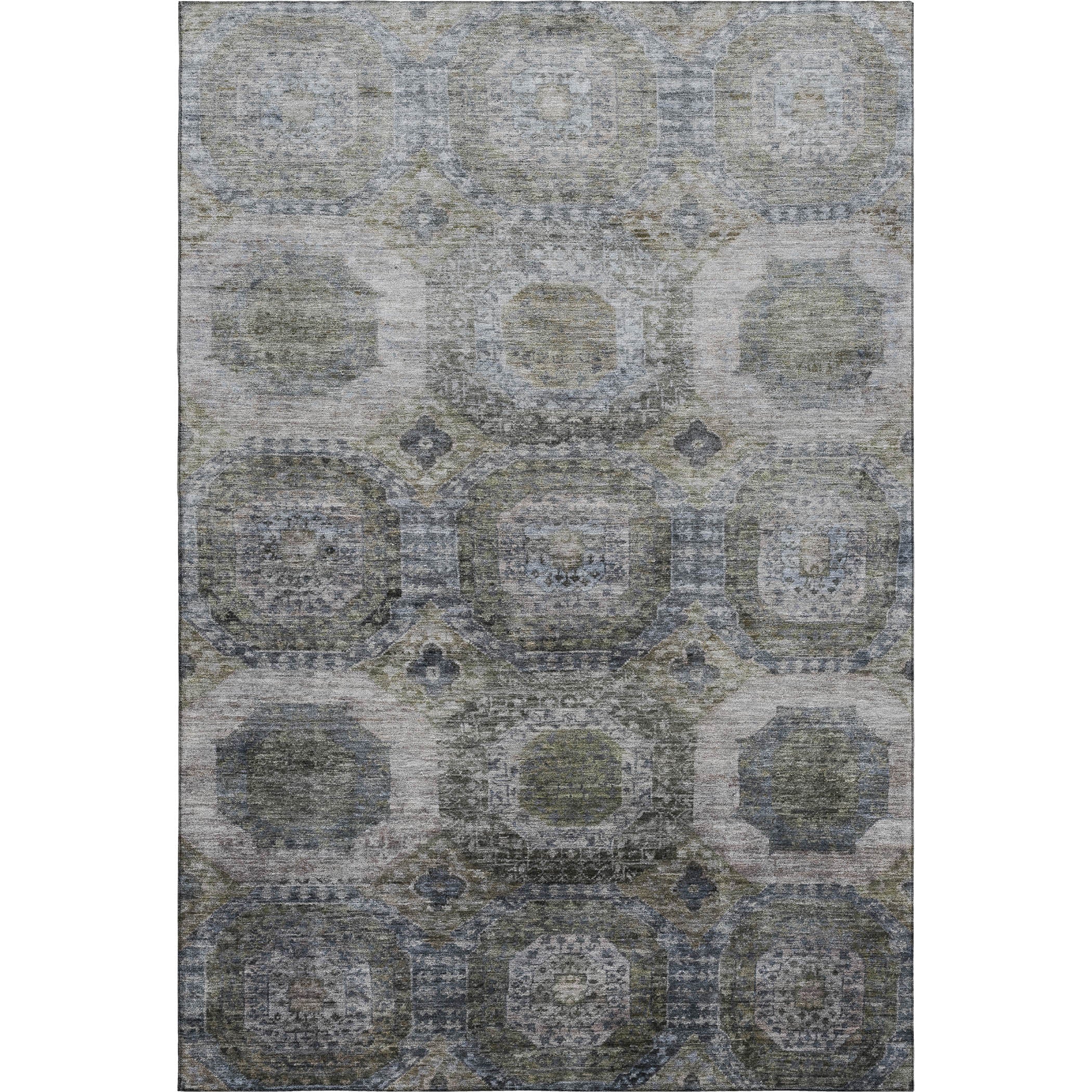 Prague Machine Washable Transitional Mocha Brown Rug 2'6" x 3'10" #shape_Rectangle