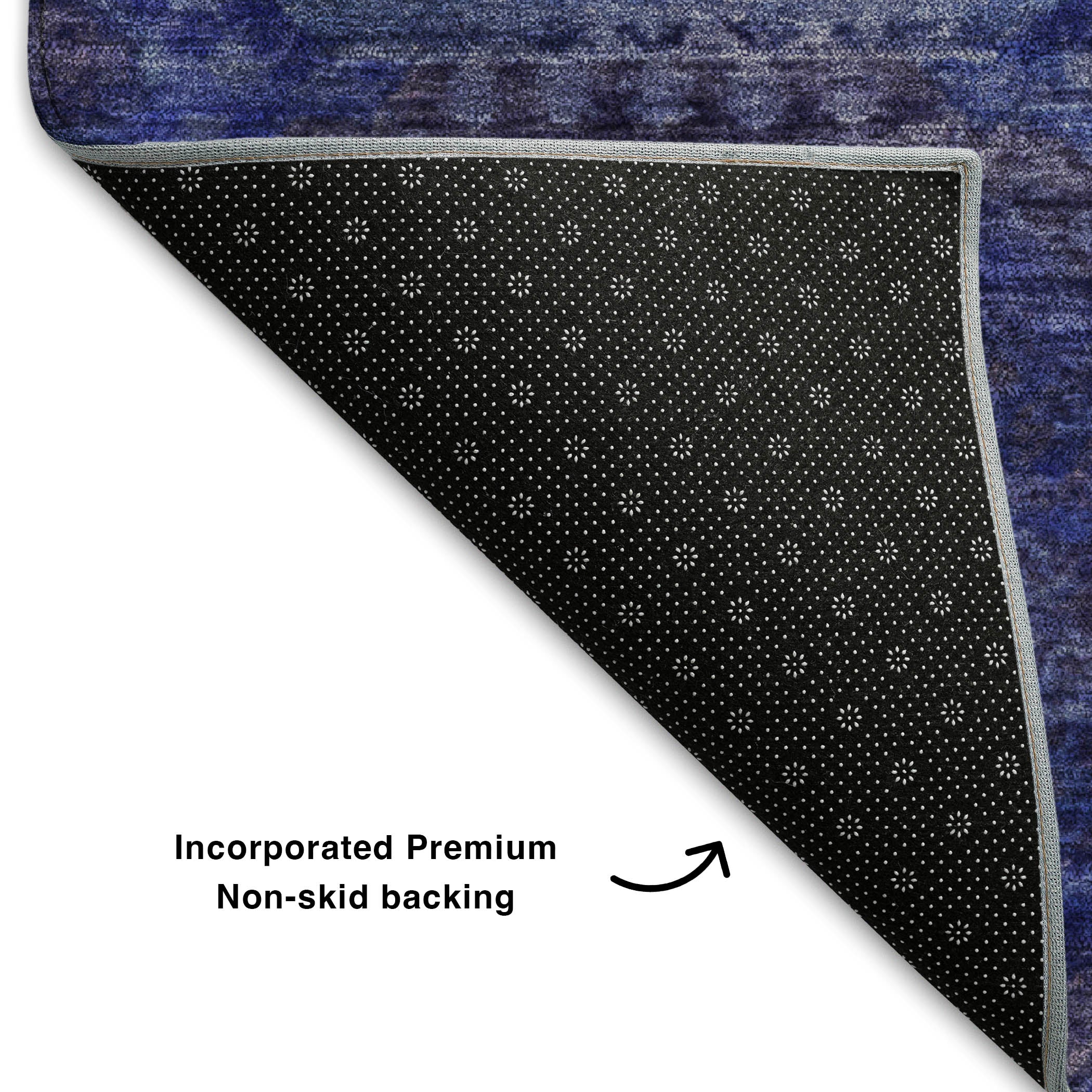 Prague Machine Washable Transitional Purple Rug 1'8" x 2'6" #shape_Rectangle