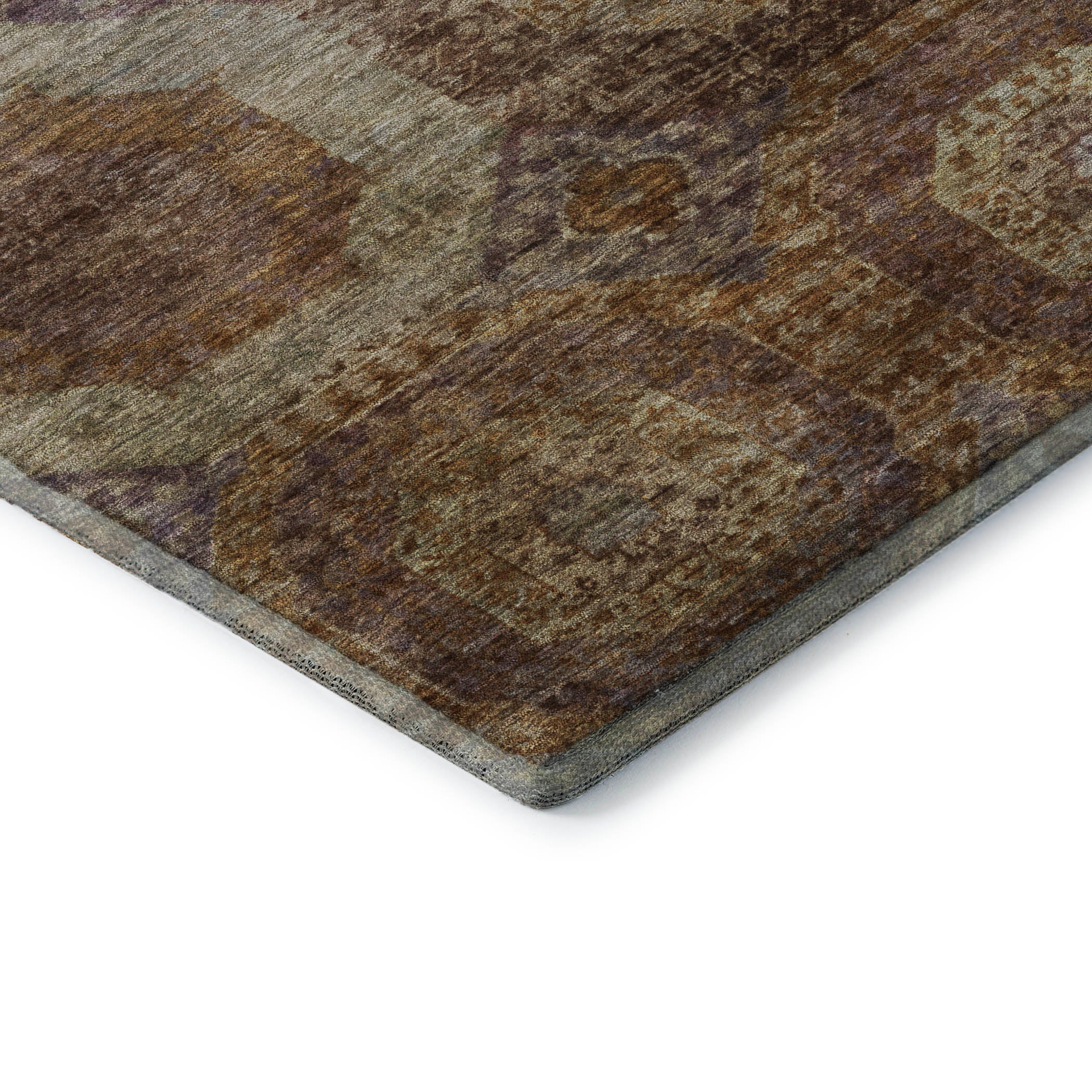 Prague Machine Washable Transitional Rust Orange Rug 1'8" x 2'6" #shape_Rectangle