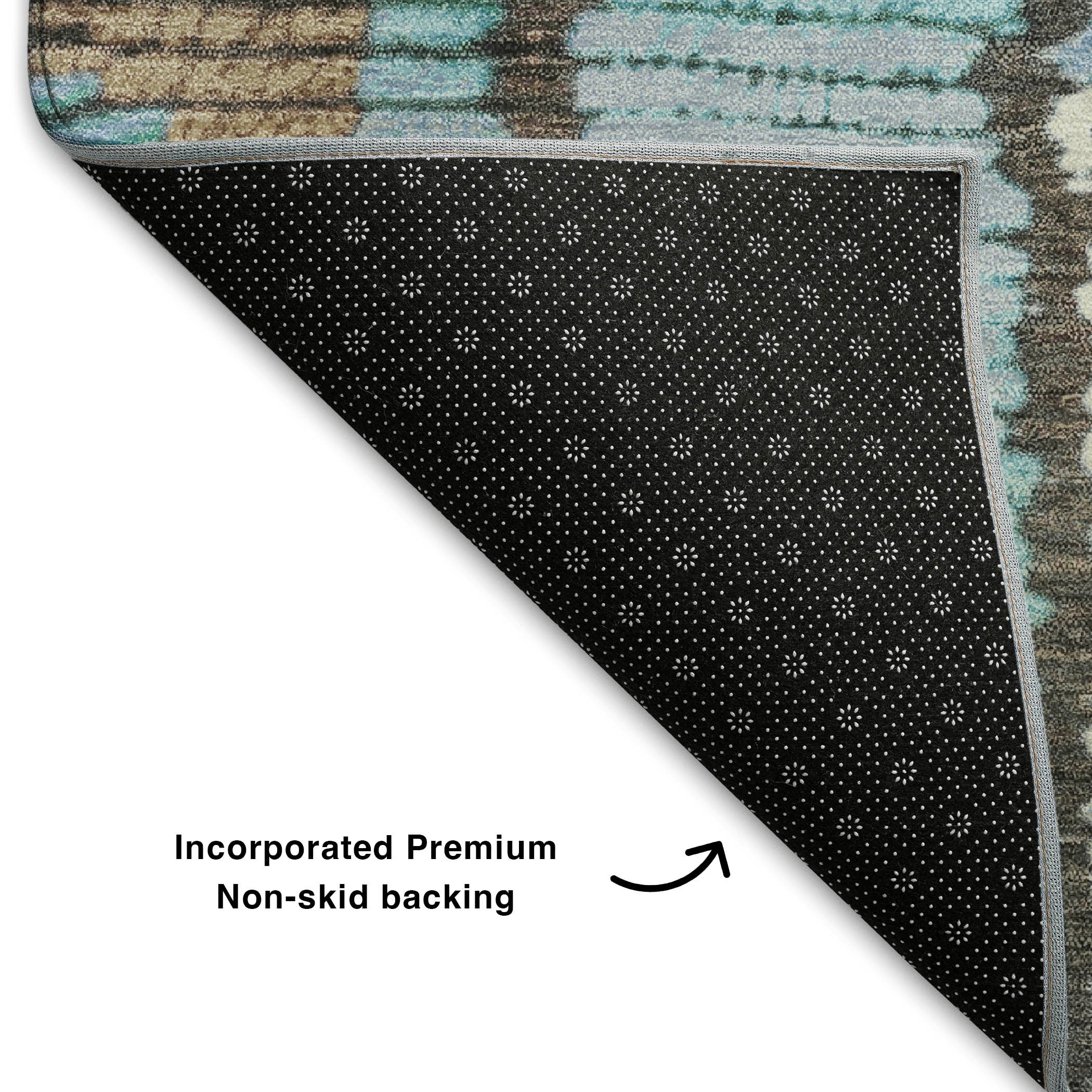 Lucerne Machine Washable Transitional Brown Rug 1'8" x 2'6" #shape_Rectangle