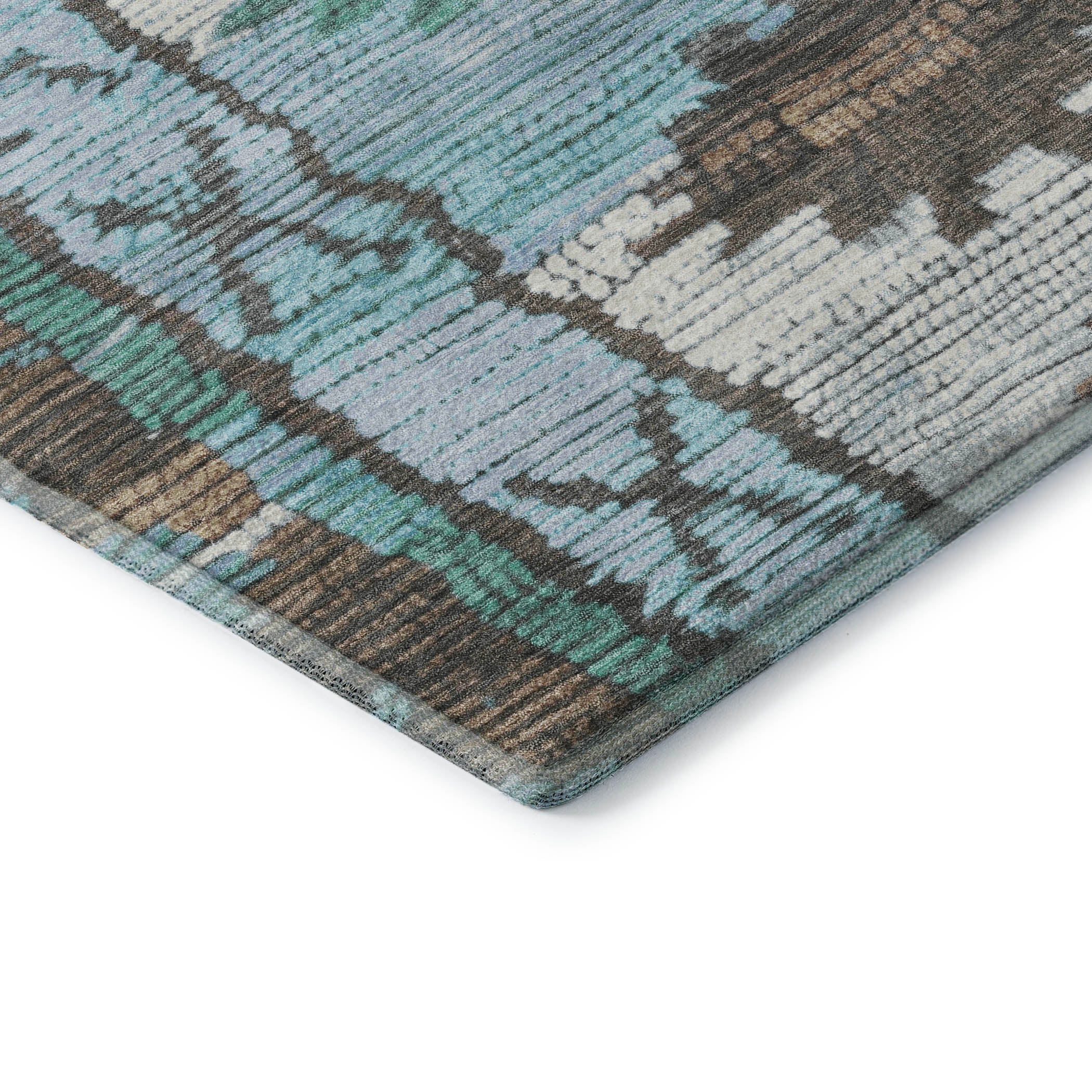 Lucerne Machine Washable Transitional Brown Rug 1'8" x 2'6" #shape_Rectangle