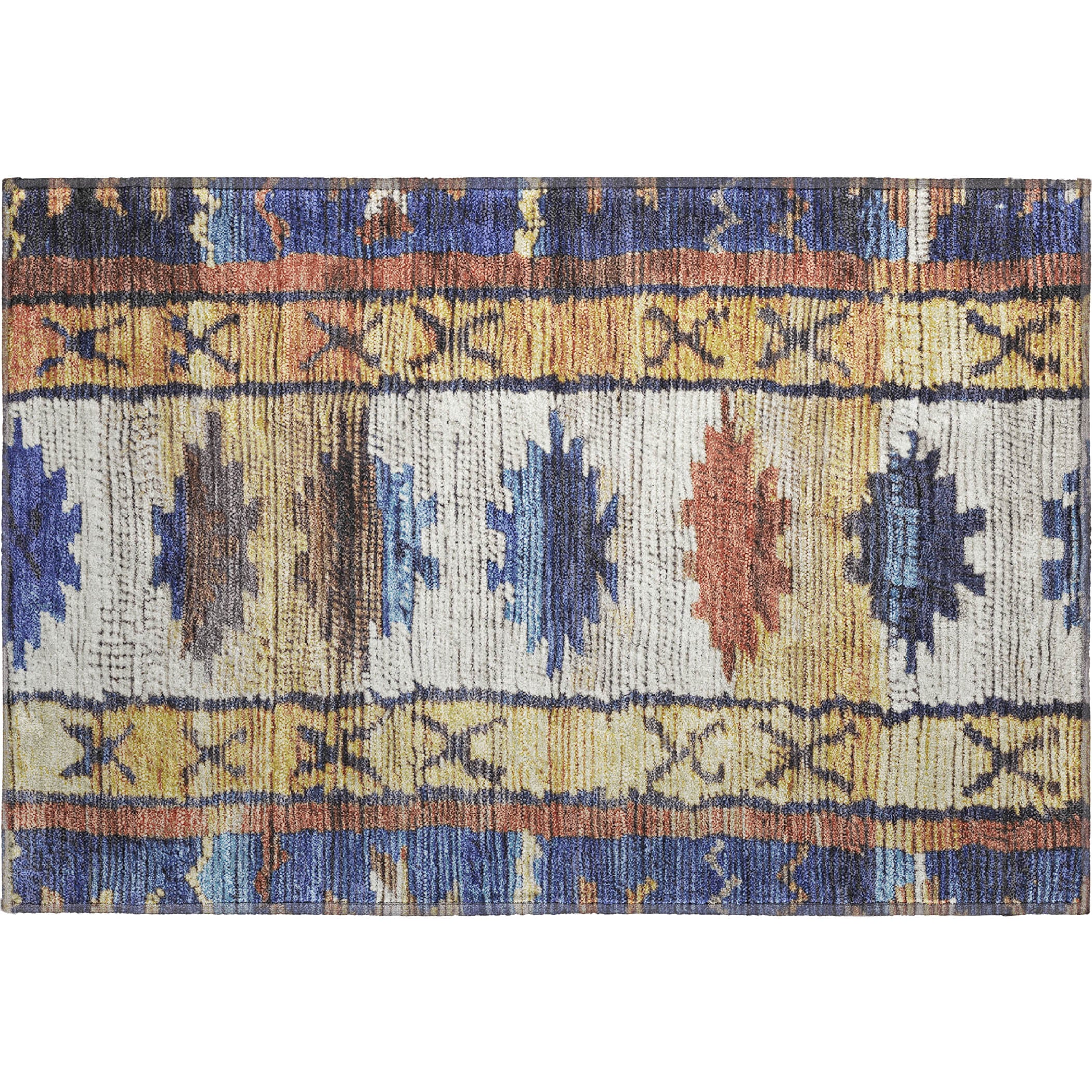 Lucerne Machine Washable Transitional Gold Rug 1'8" x 2'6" #shape_Rectangle