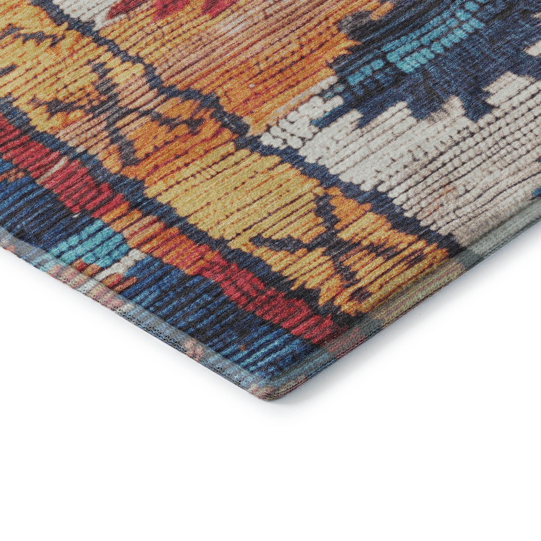 Lucerne Machine Washable Transitional Navy Blue Rug 1'8" x 2'6" #shape_Rectangle
