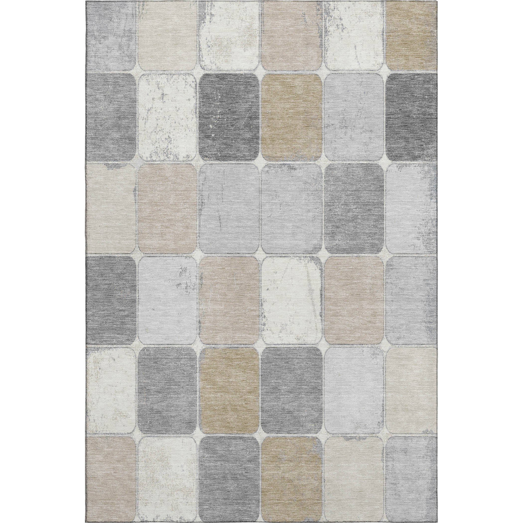 Bruges Machine Washable Transitional Beige Brown Rug 2'6" x 3'10" #shape_Rectangle