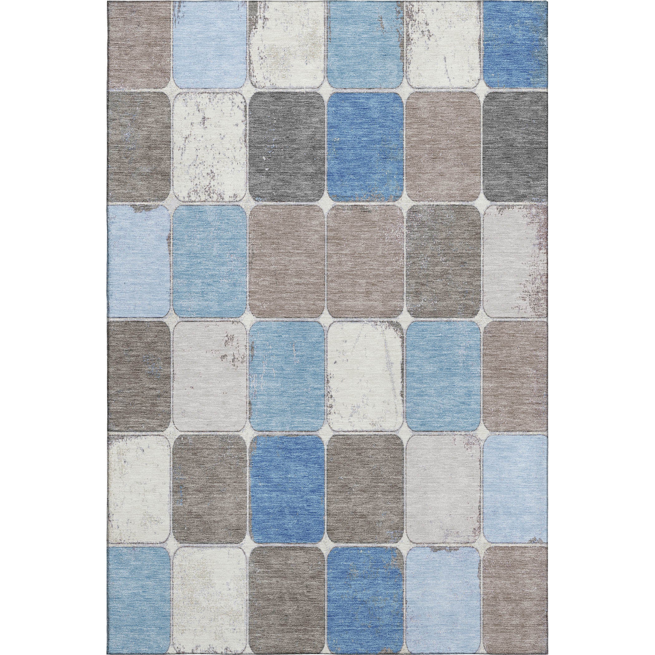 Bruges Machine Washable Transitional Blue Rug 2'6" x 3'10" #shape_Rectangle