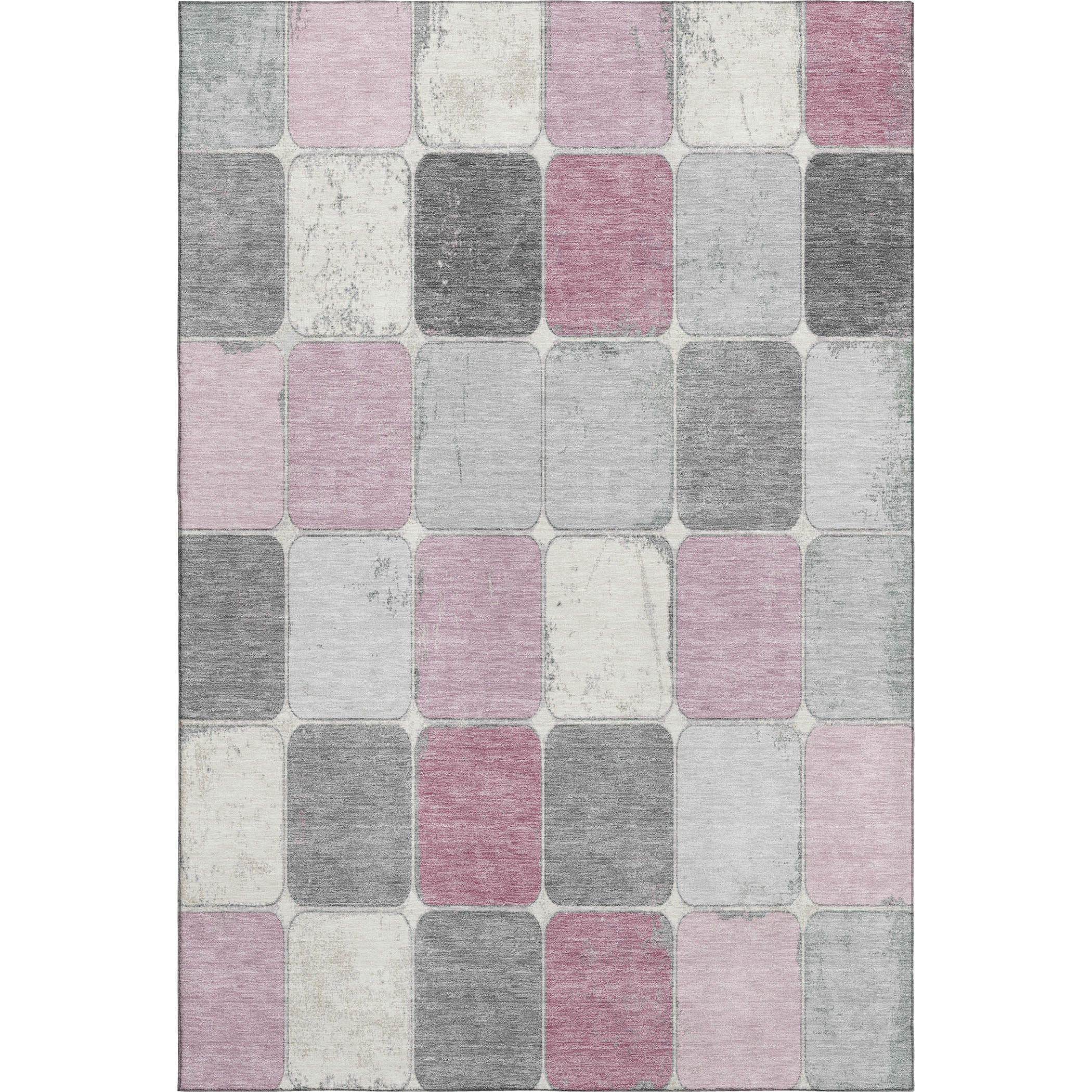 Bruges Machine Washable Transitional Blush Pink Rug 2'6" x 3'10" #shape_Rectangle
