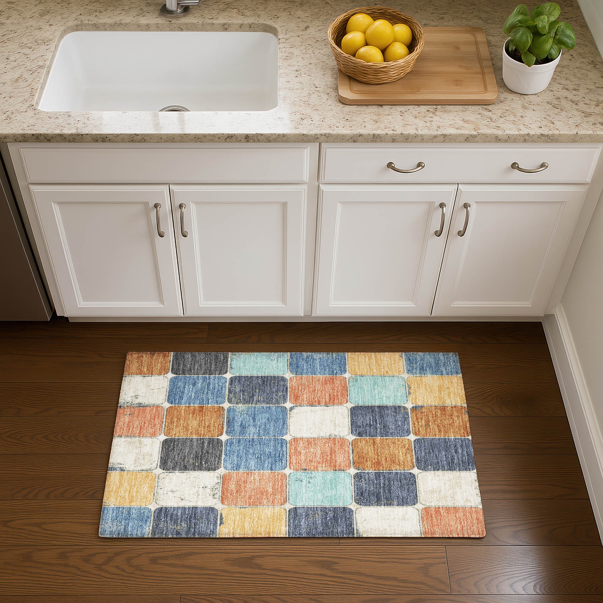 Bruges Machine Washable Transitional Rust Orange Rug 1'8" x 2'6" #shape_Rectangle