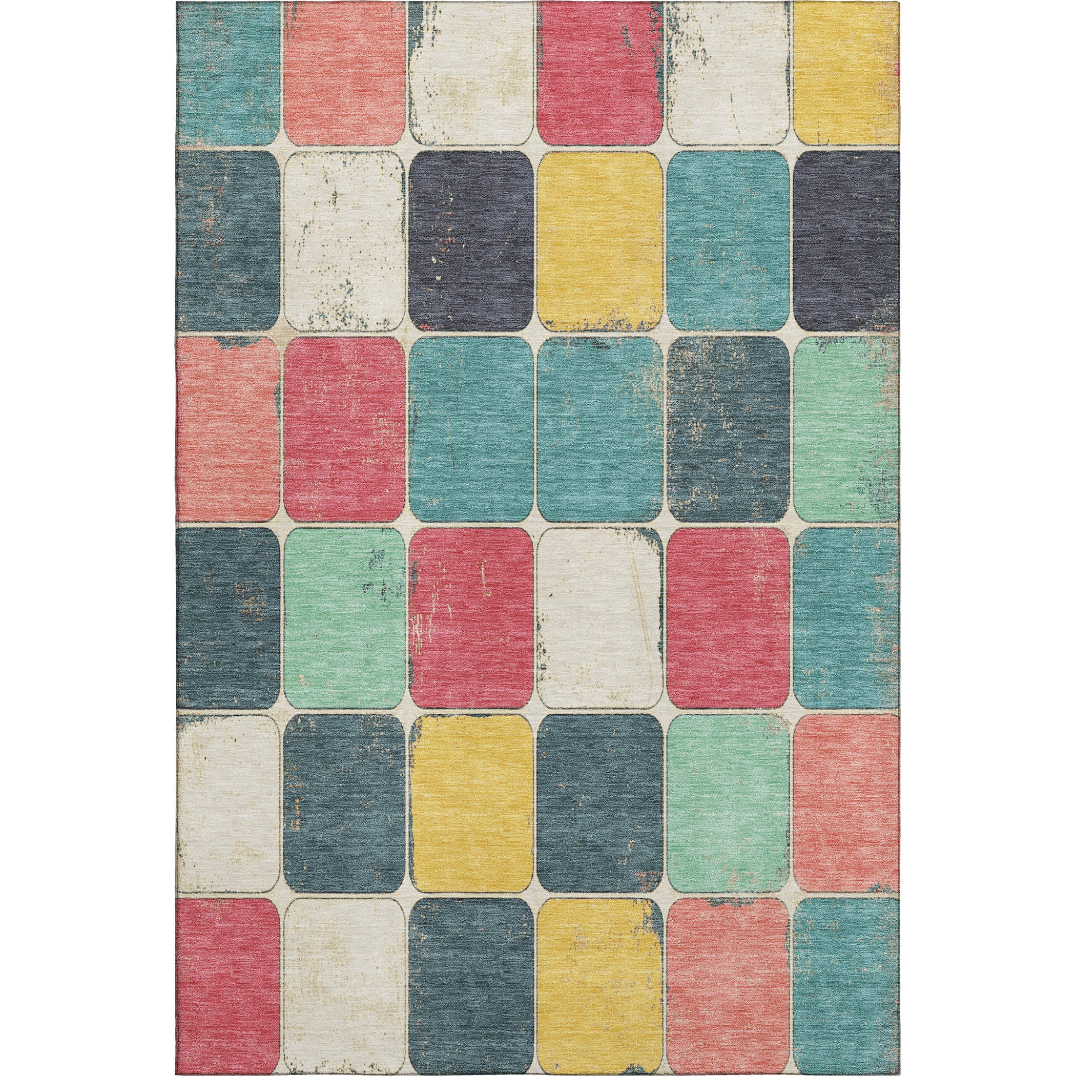 Bruges Machine Washable Transitional Teal Rug 2'6" x 3'10" #shape_Rectangle