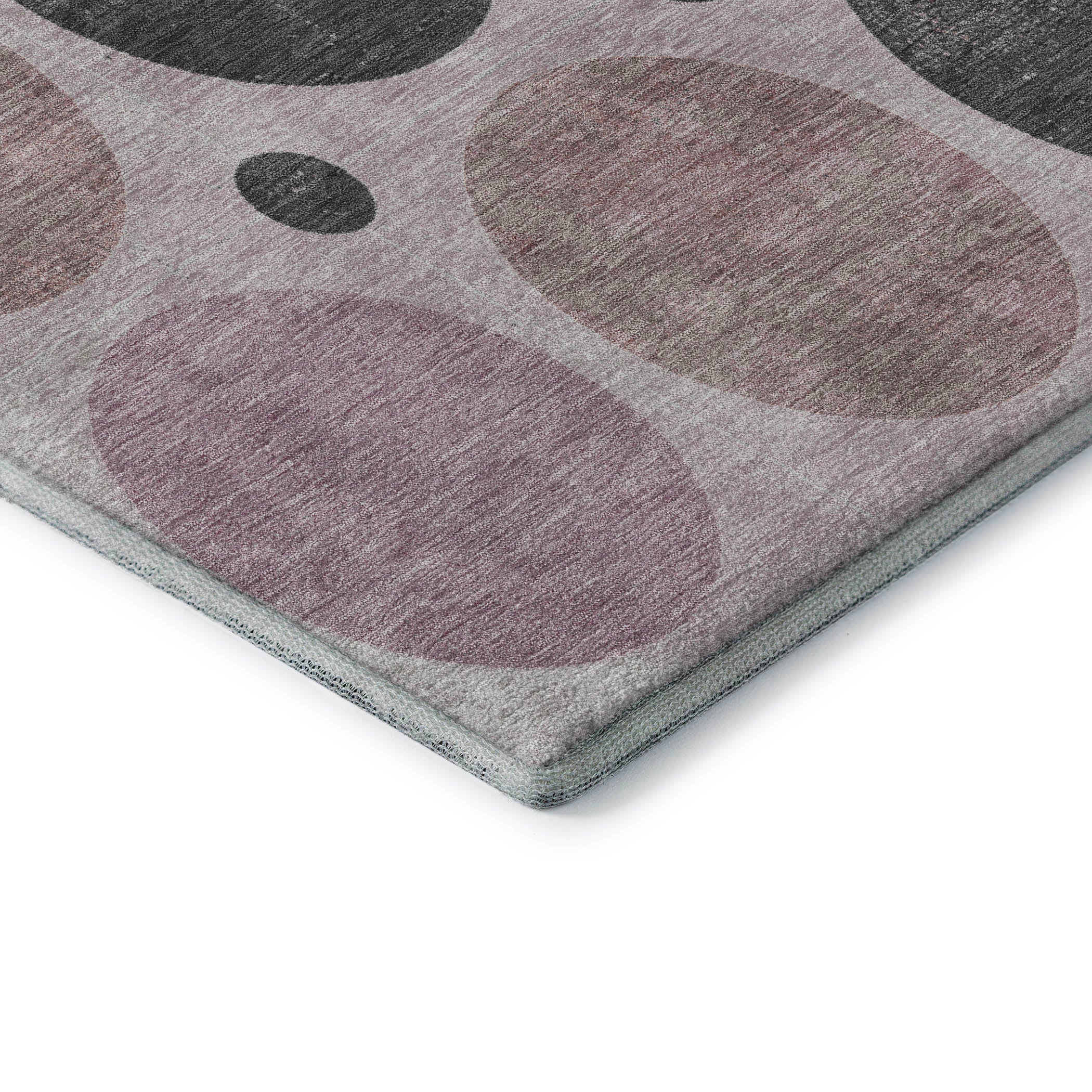 Prague Machine Washable Transitional Blush Pink Rug 1'8" x 2'6" #shape_Rectangle