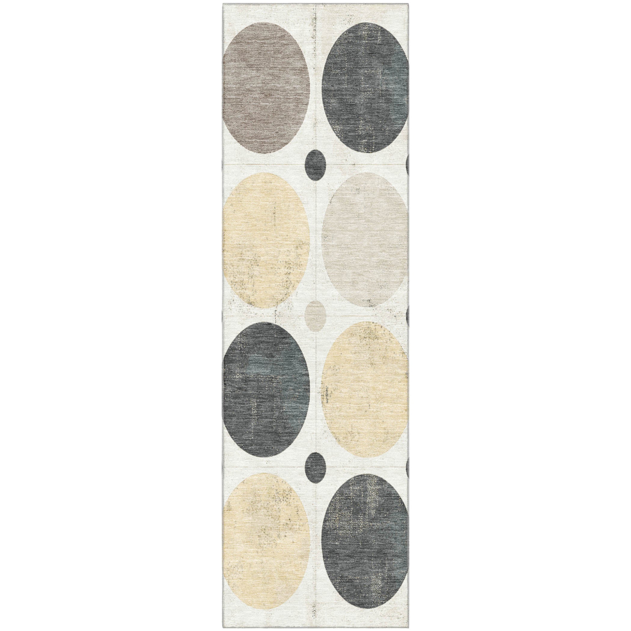 Prague Machine Washable Transitional Ivory Rug 2'3" x 7'6" #shape_Runner