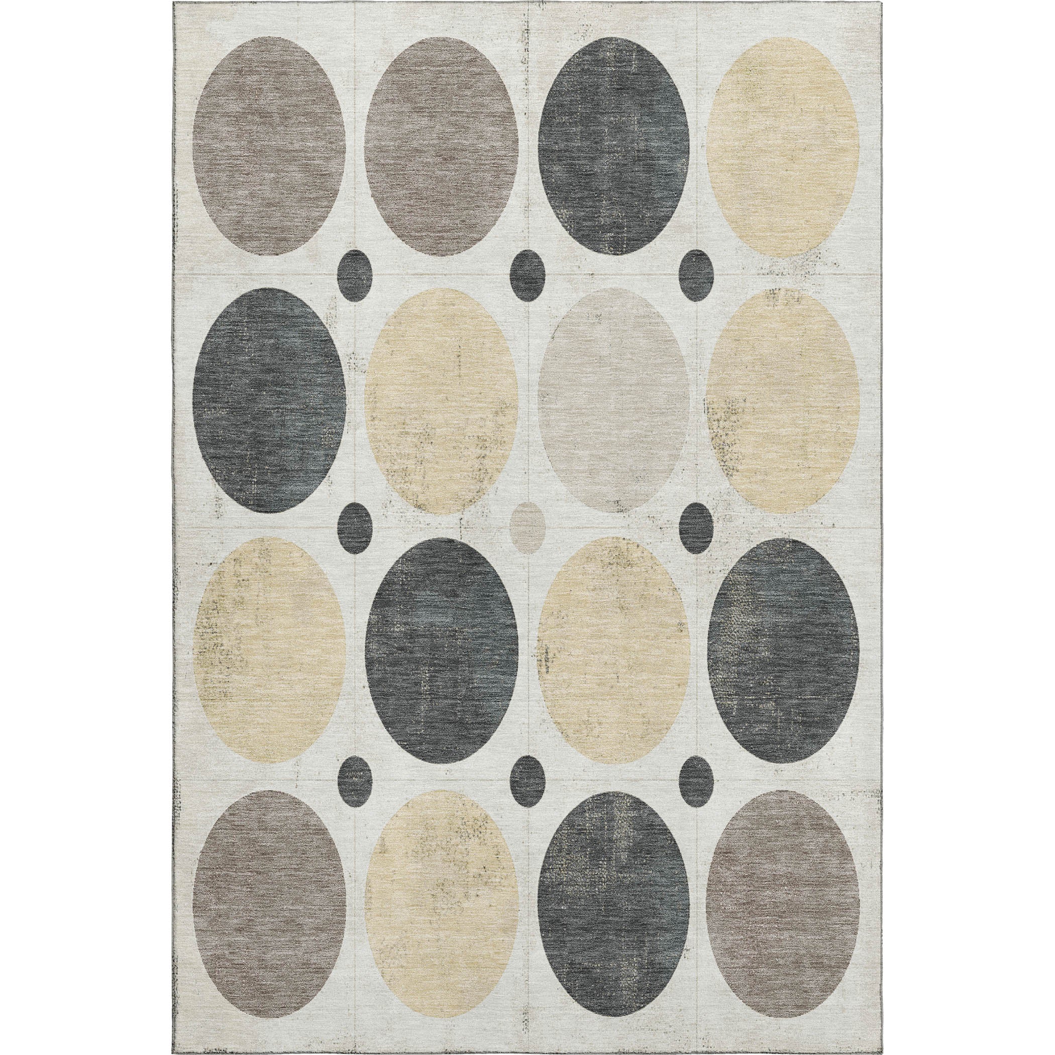 Prague Machine Washable Transitional Ivory Rug 2'6" x 3'10" #shape_Rectangle