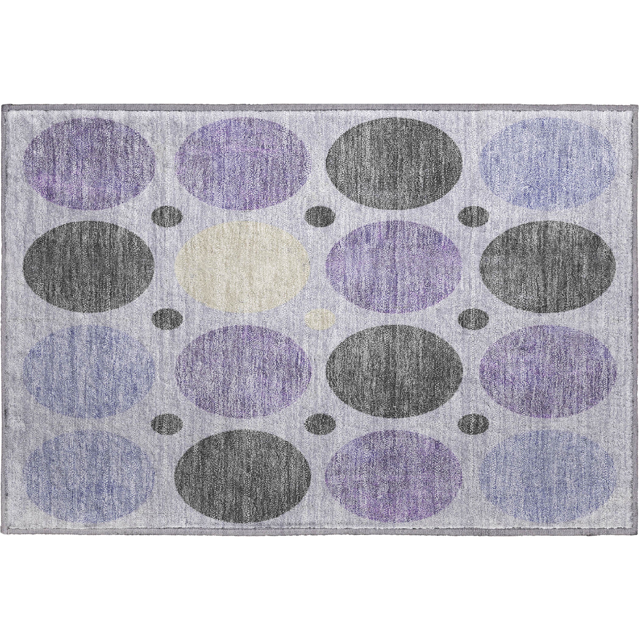Prague Machine Washable Transitional Lavender Purple Rug 1'8" x 2'6" #shape_Rectangle
