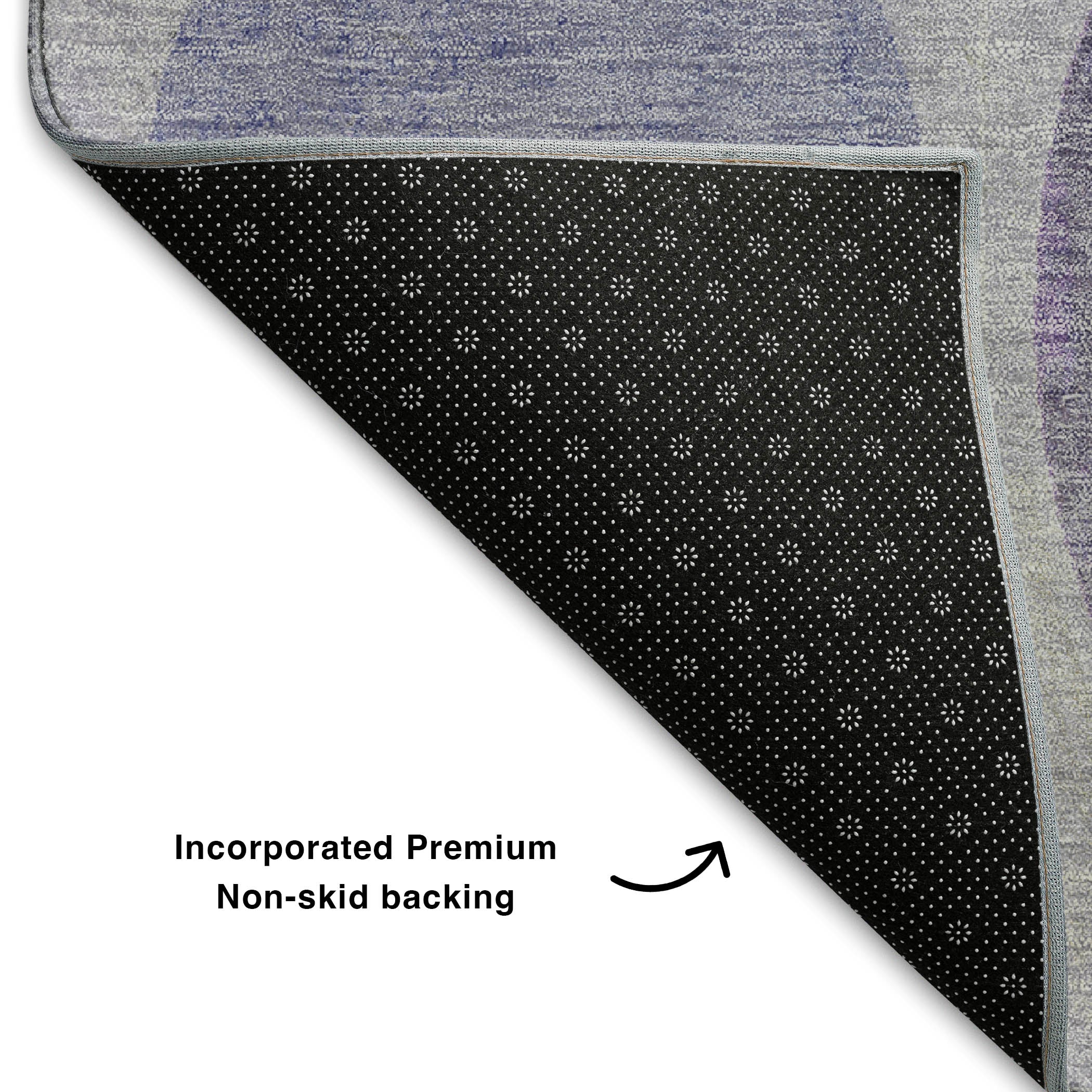 Prague Machine Washable Transitional Lavender Purple Rug 1'8" x 2'6" #shape_Rectangle