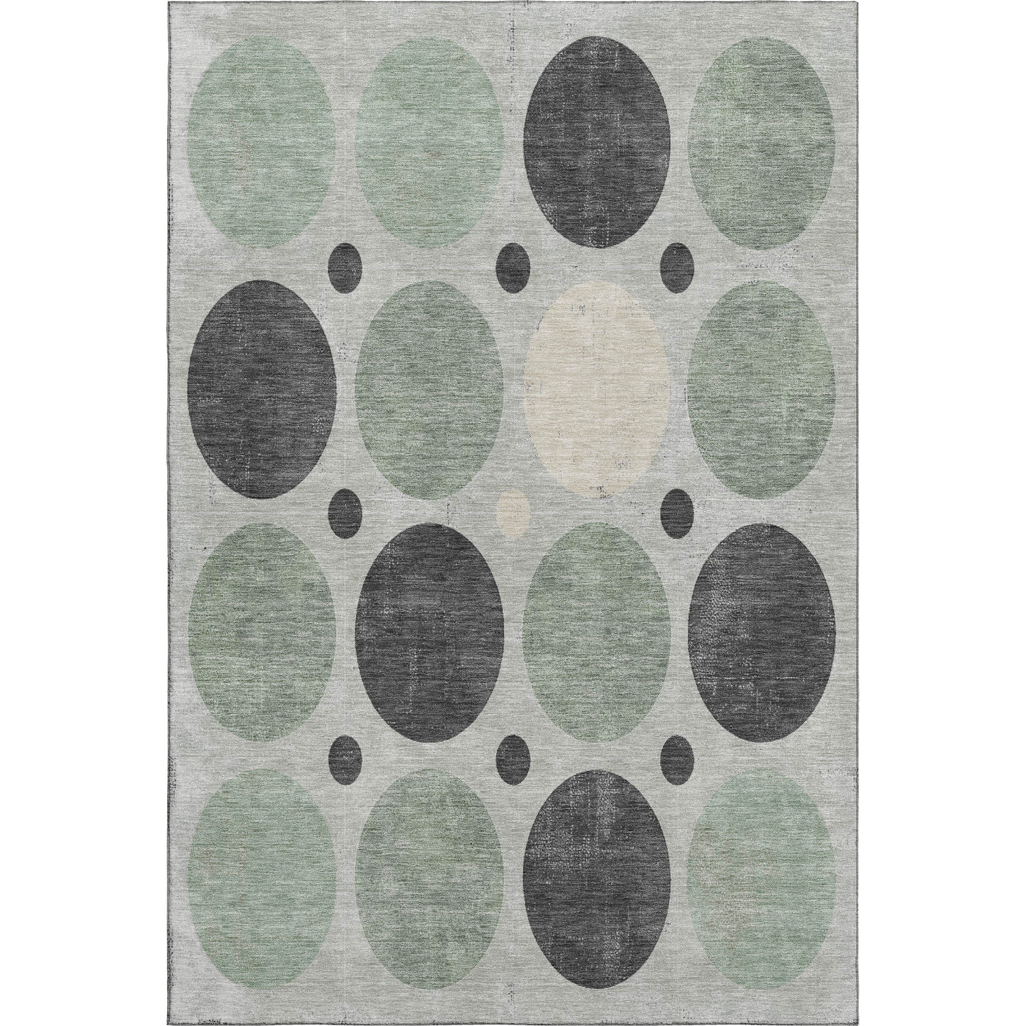 Prague Machine Washable Transitional Sage Green Rug 2'6" x 3'10" #shape_Rectangle