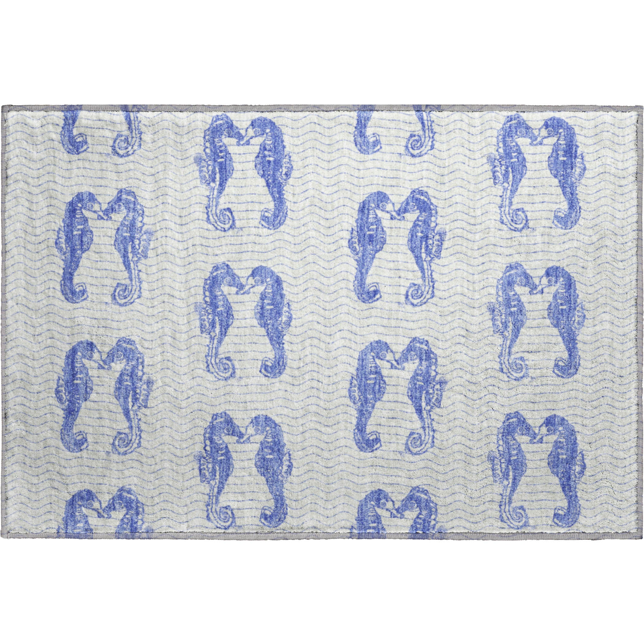 Athens Machine Washable Coastal Blue Navy Rug 1'8" x 2'6" #shape_Rectangle