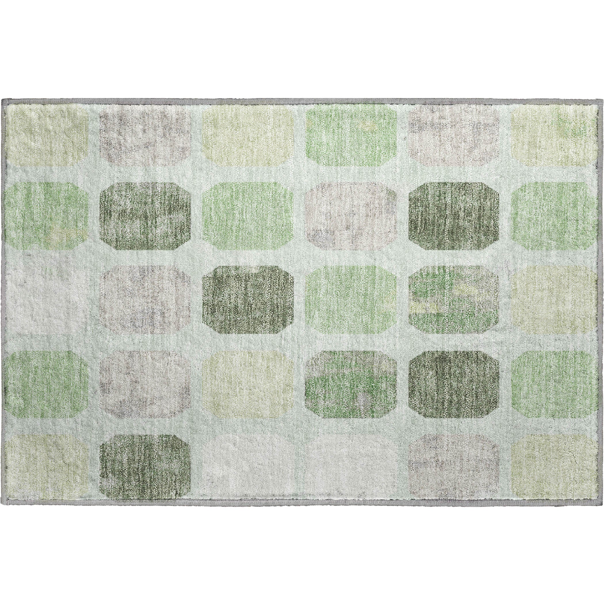 Athens Machine Washable Transitional Aloe Green Rug 1'8" x 2'6" #shape_Rectangle