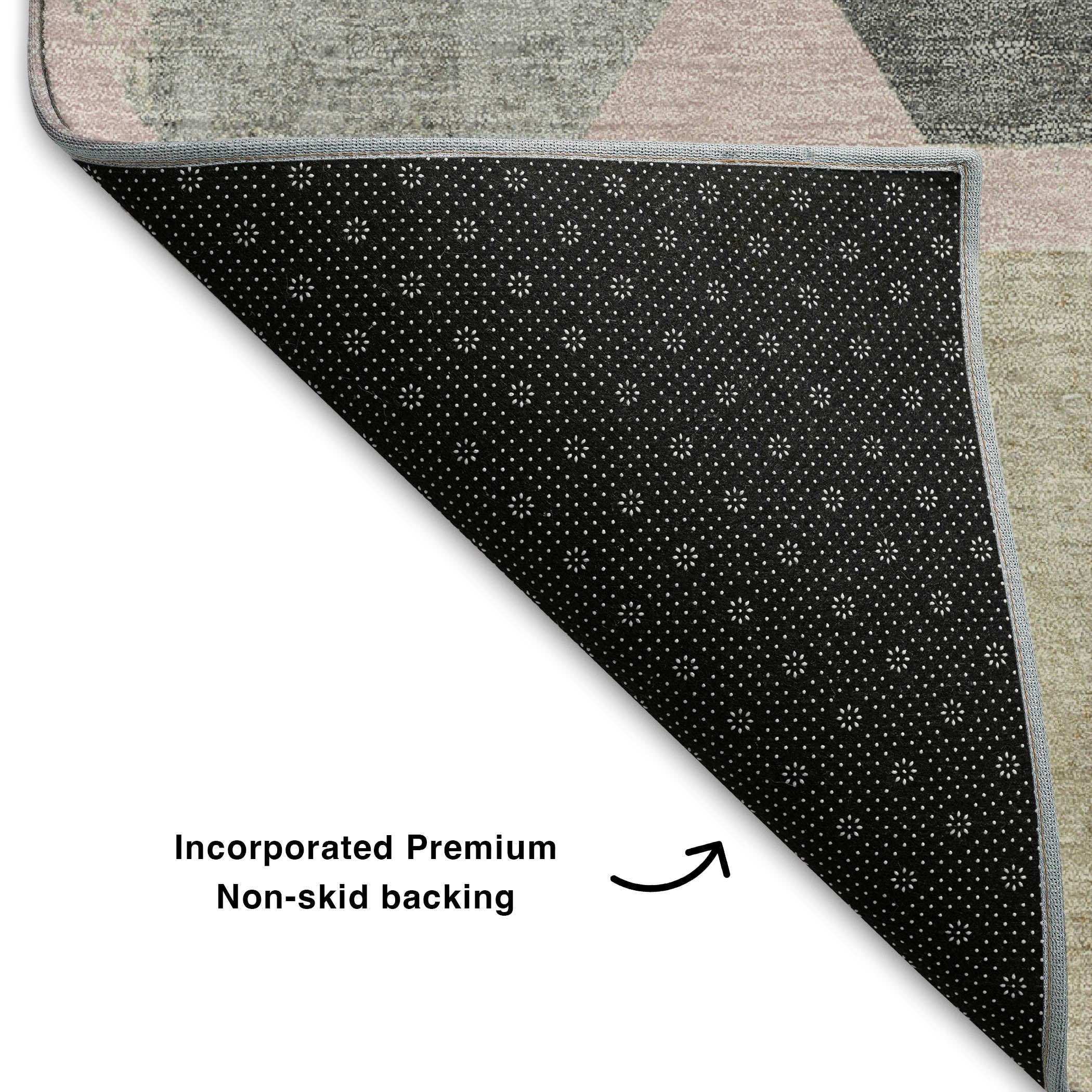 Athens Machine Washable Transitional Blush Pink Rug 1'8" x 2'6" #shape_Rectangle