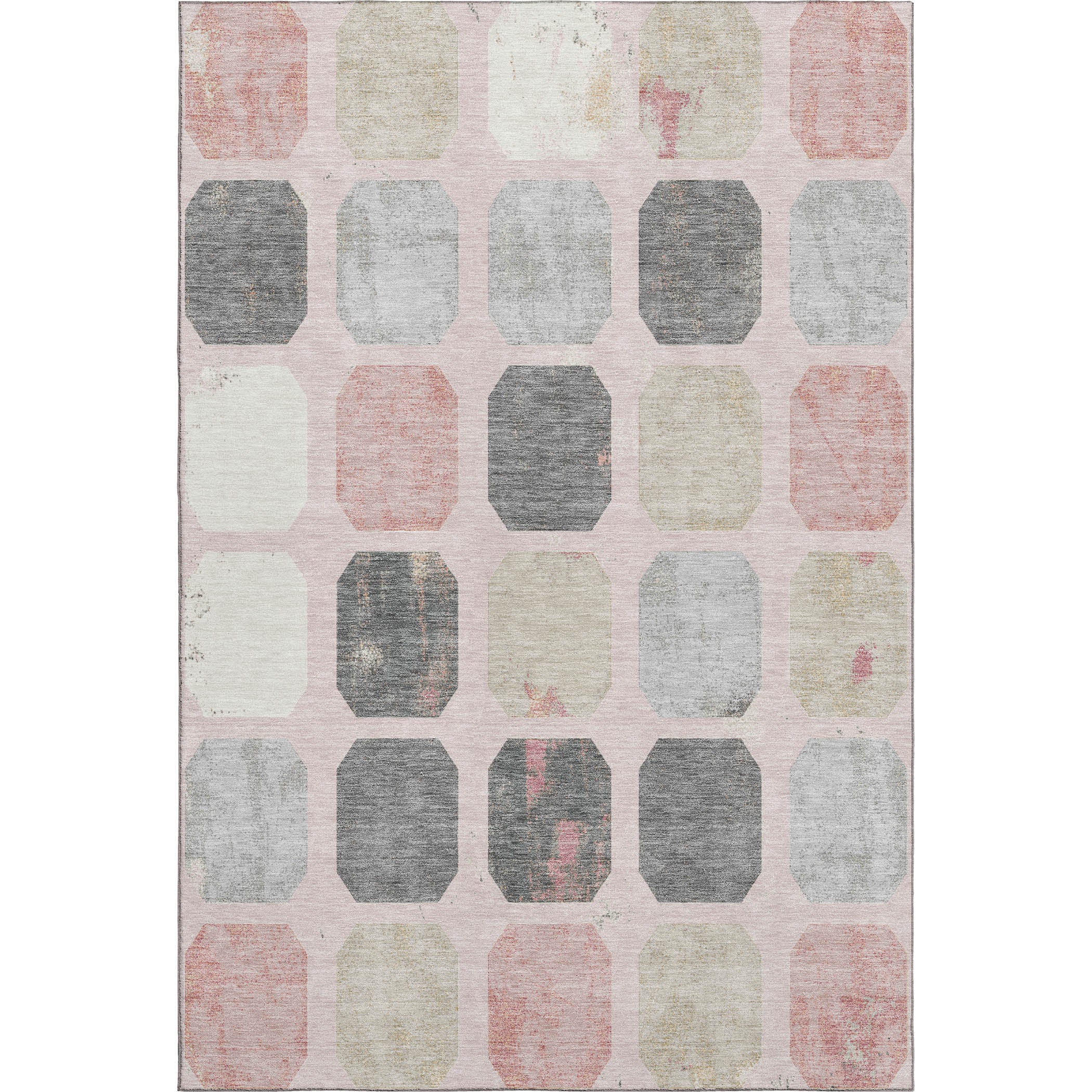 Athens Machine Washable Transitional Blush Pink Rug 2'6" x 3'10" #shape_Rectangle