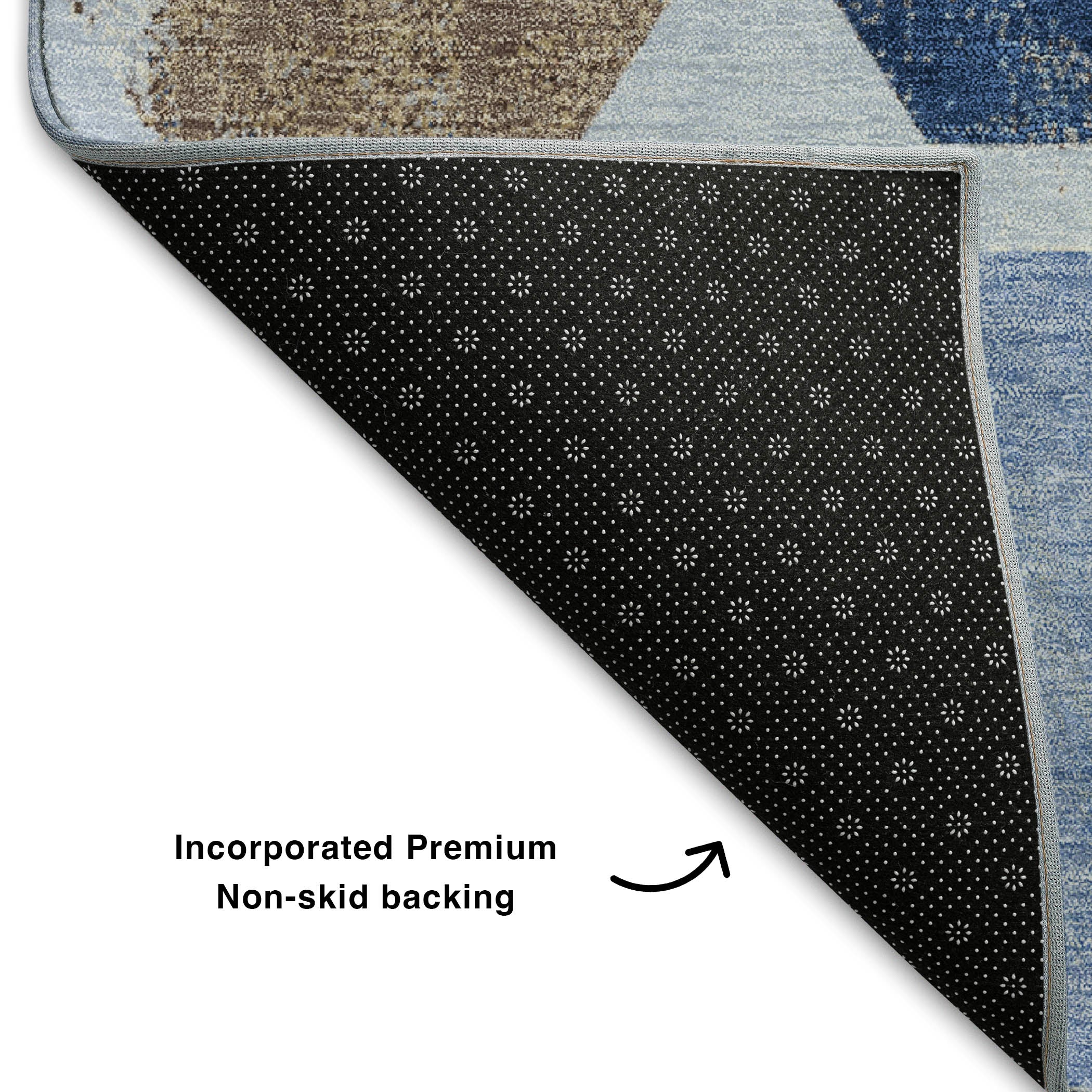 Athens Machine Washable Transitional Denim Blue Rug 1'8" x 2'6" #shape_Rectangle